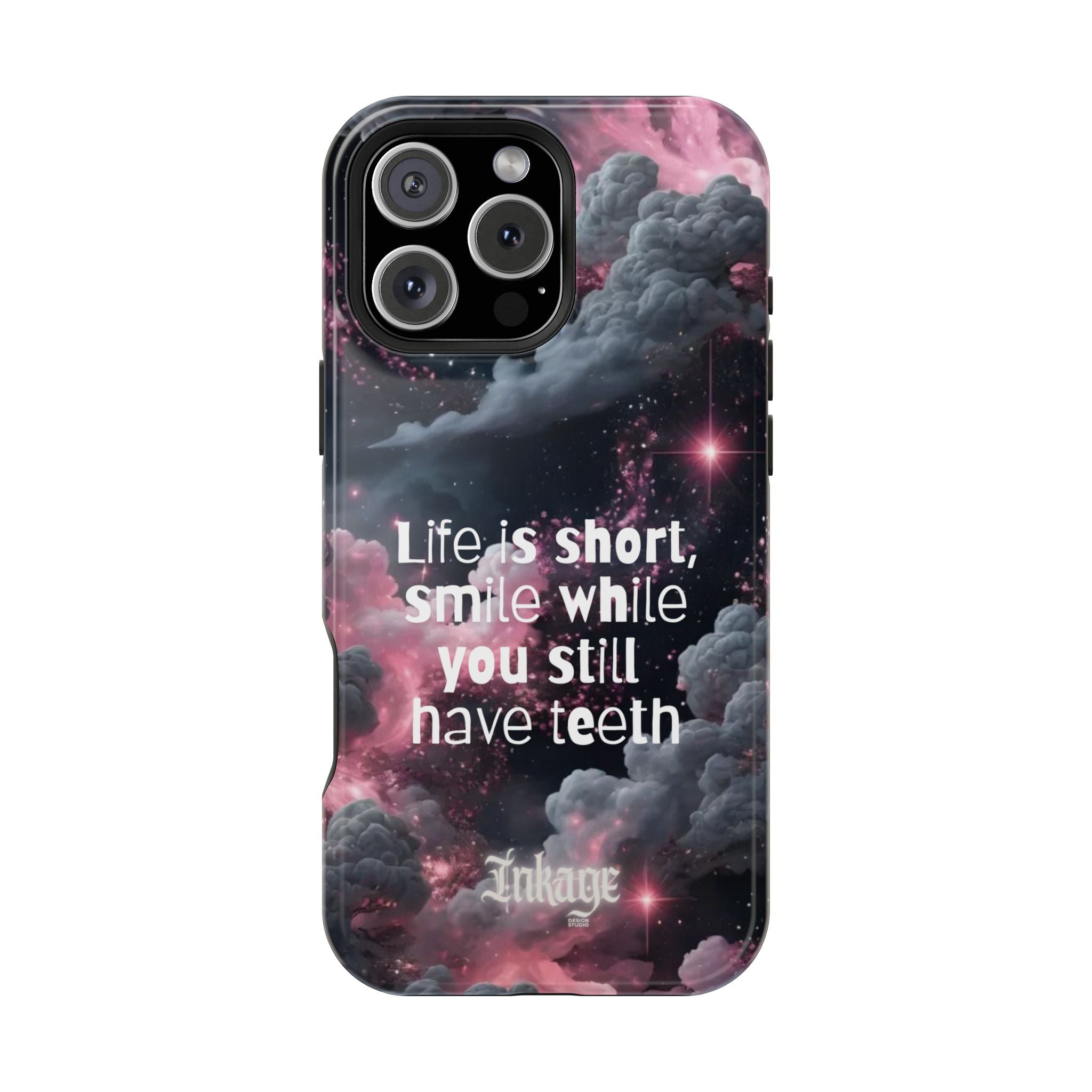 “Life is Short, Smile While You Still Have Teeth” Magnetic Phone Cases (Quote)