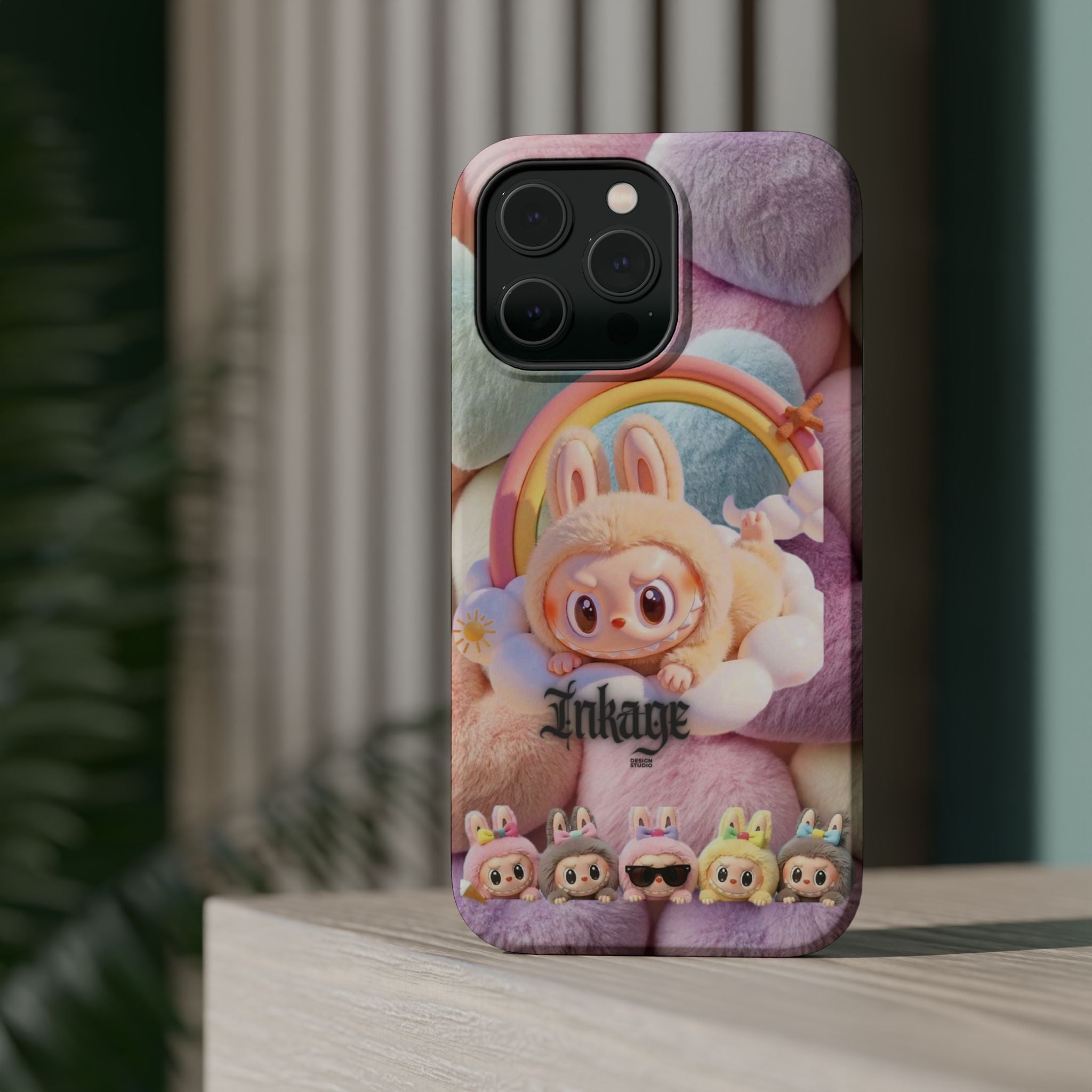 Pastel Rainbow Labubu Magnetic Phone Cases (Animation)