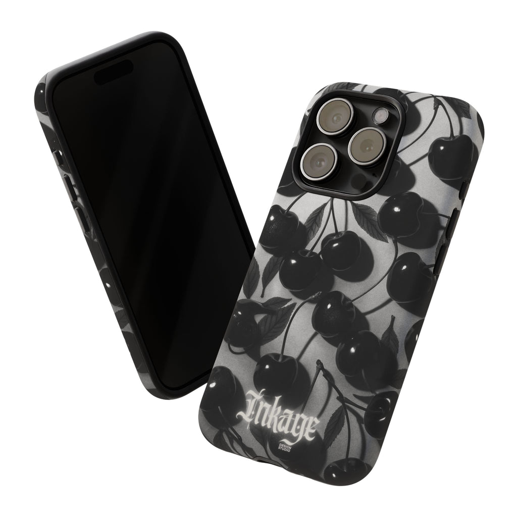 Black Cherry Print Tough Phone Cases (Minimal)
