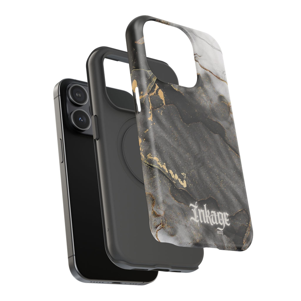White Noir Marble Gold Foil Magnetic Phone Cases