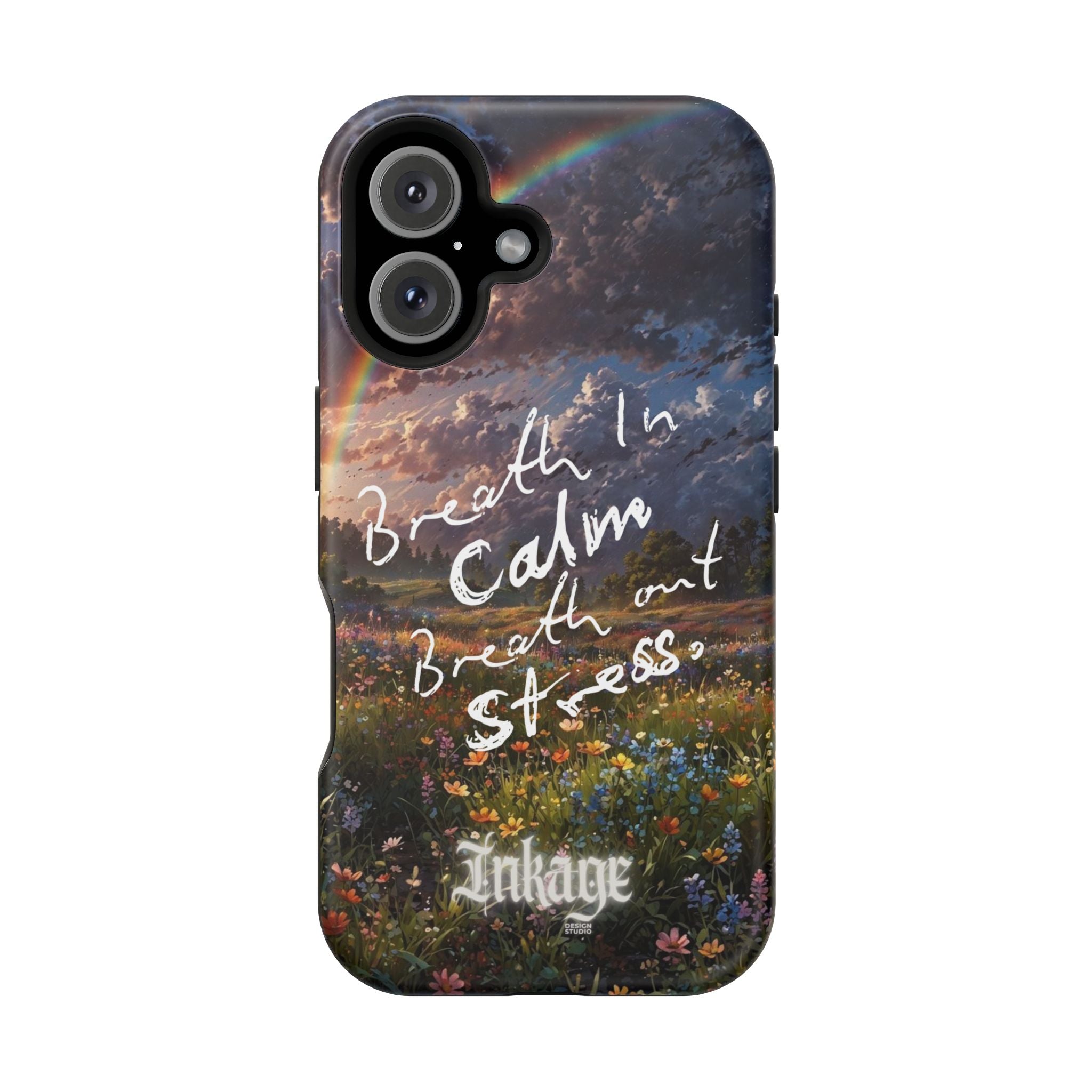 "Breath in Calm Breath out Stress" Magnetic Phone Cases (Quote)