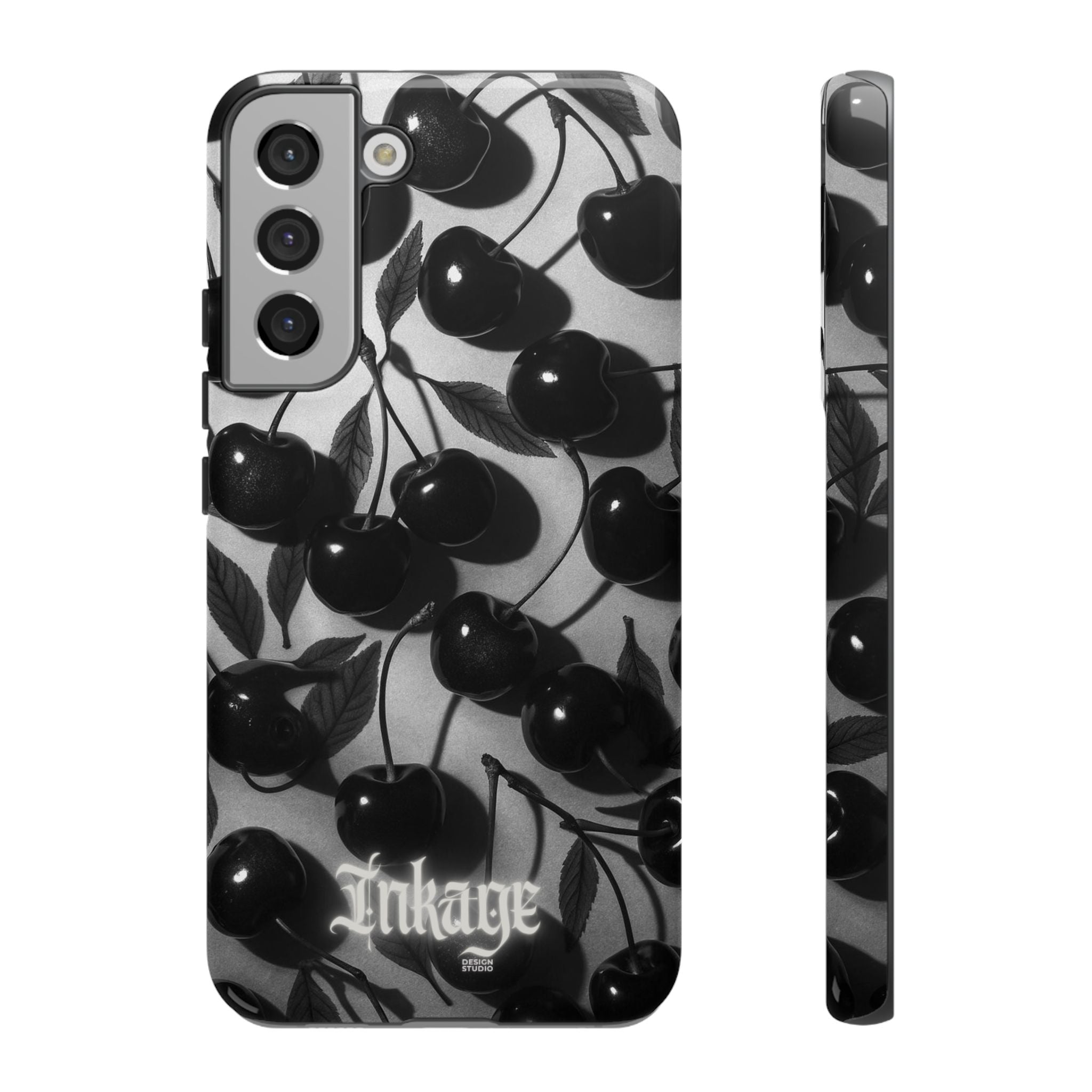 Black Cherry Print Tough Phone Cases (Minimal)