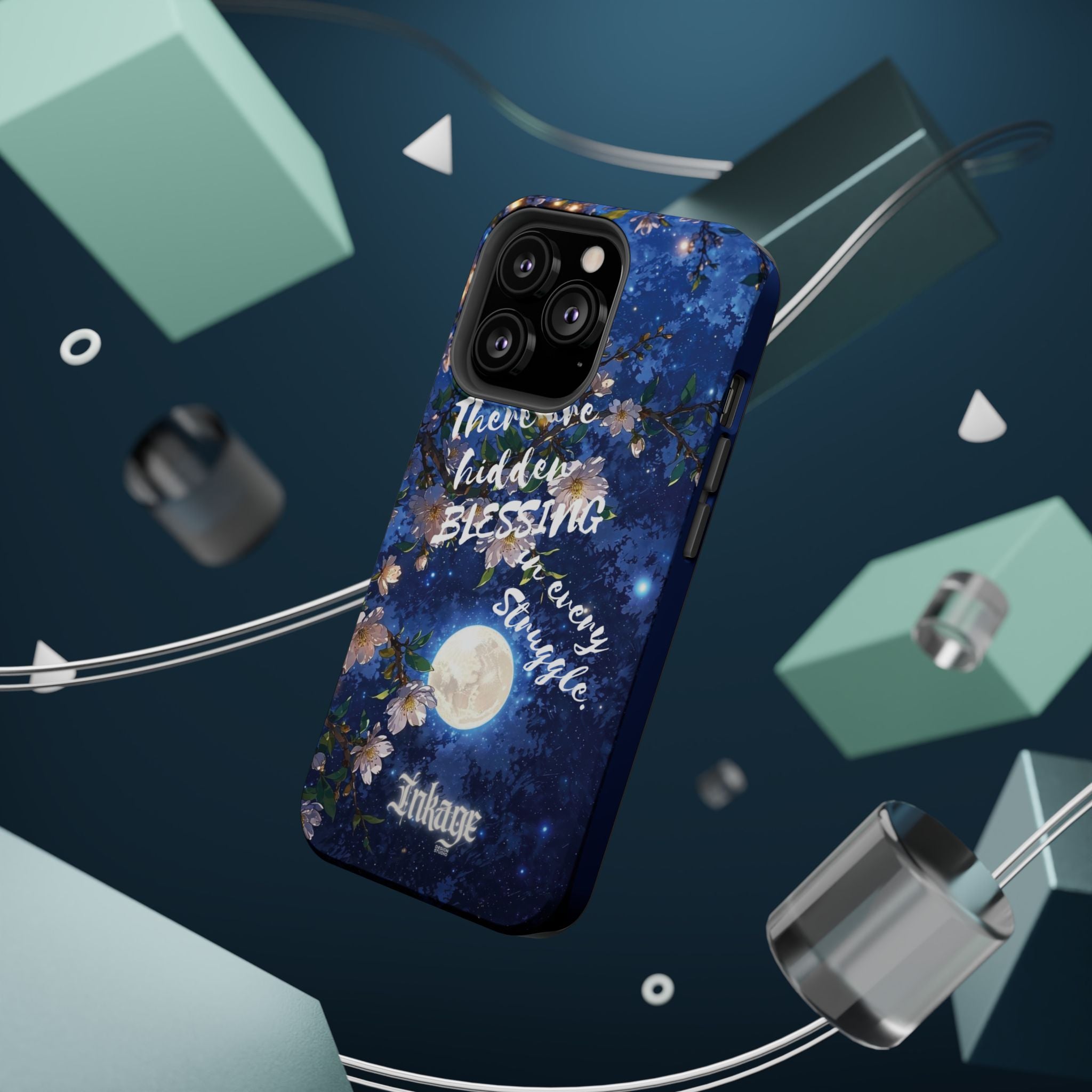 “Moonlit Blessing” Magnetic Phone Cases (Quote)