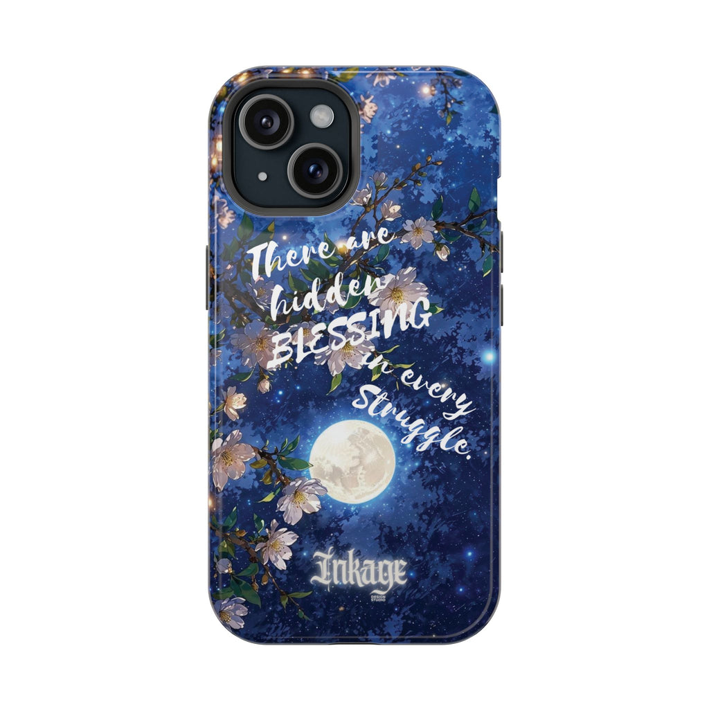“Moonlit Blessing” Magnetic Phone Cases (Quote)