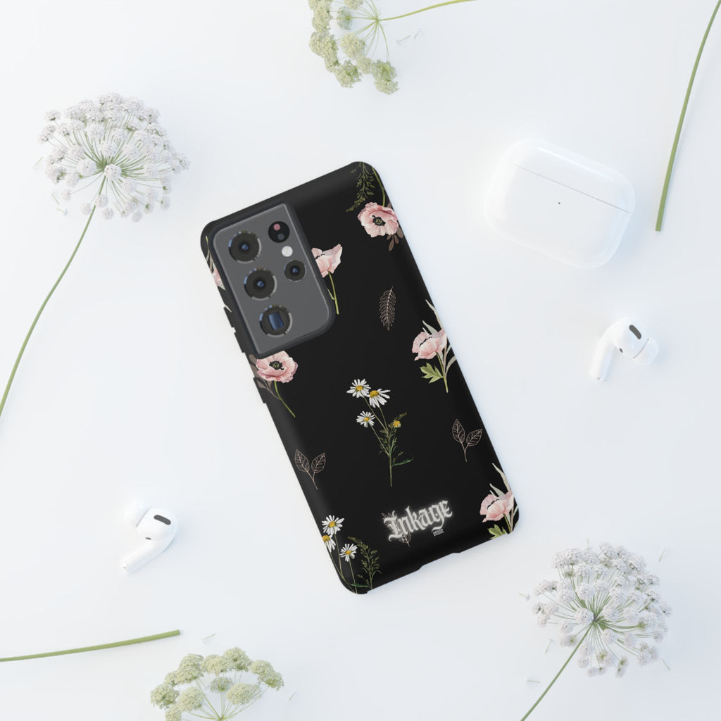 Elegant Black Florals Tough Phone Cases (Minimal)