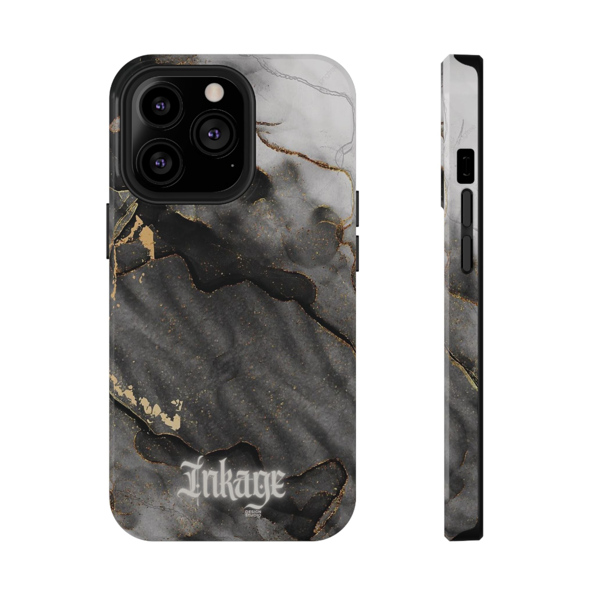 White Noir Marble Gold Foil Magnetic Phone Cases