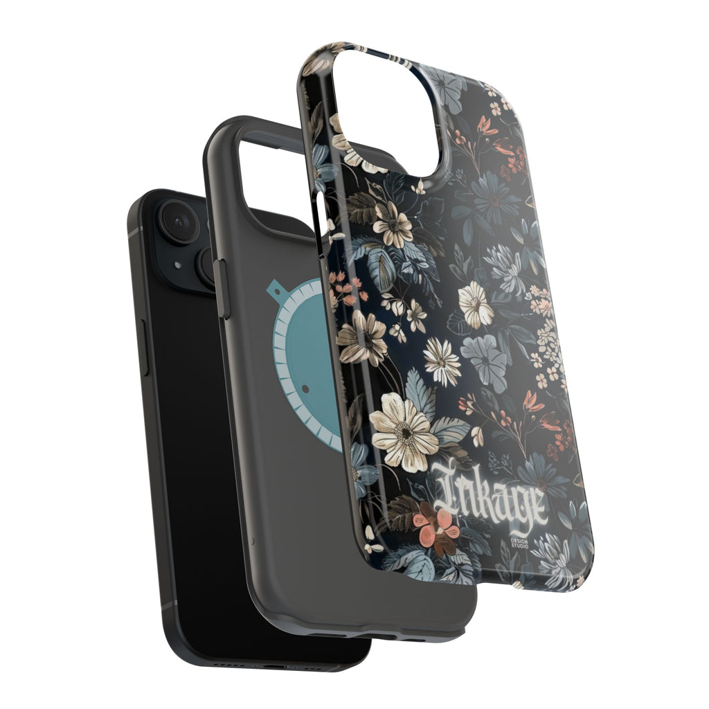 Black Florals Magnetic Phone Cases (Minimal)