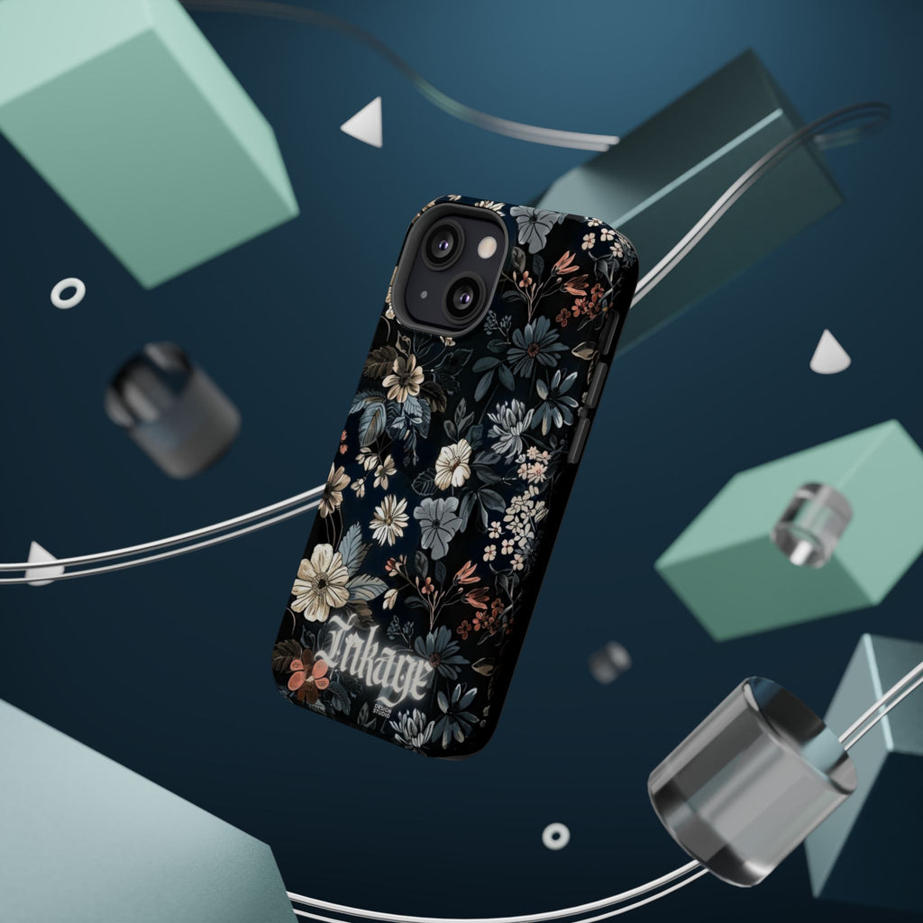 Black Florals Magnetic Phone Cases (Minimal)