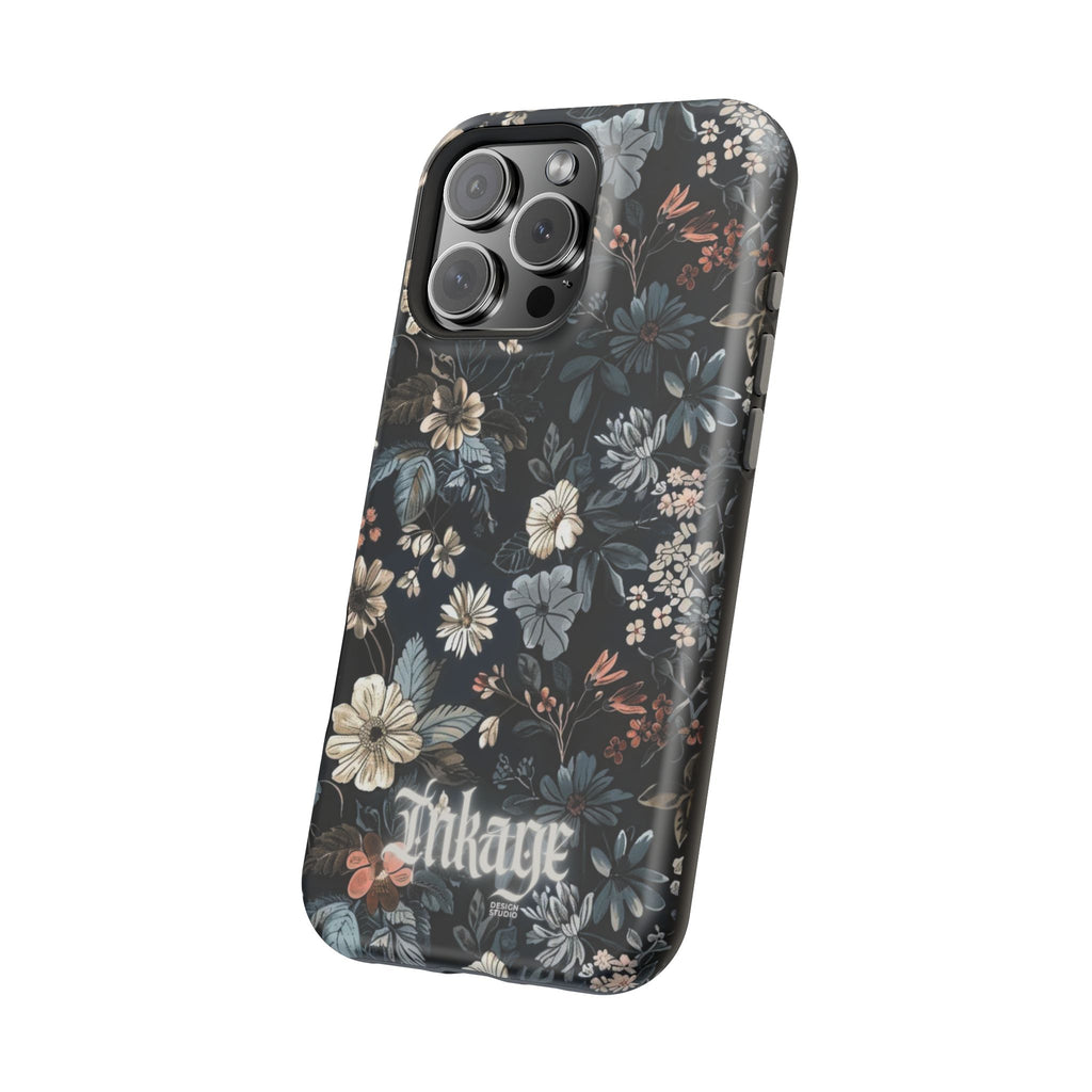 Black Florals Magnetic Phone Cases (Minimal)