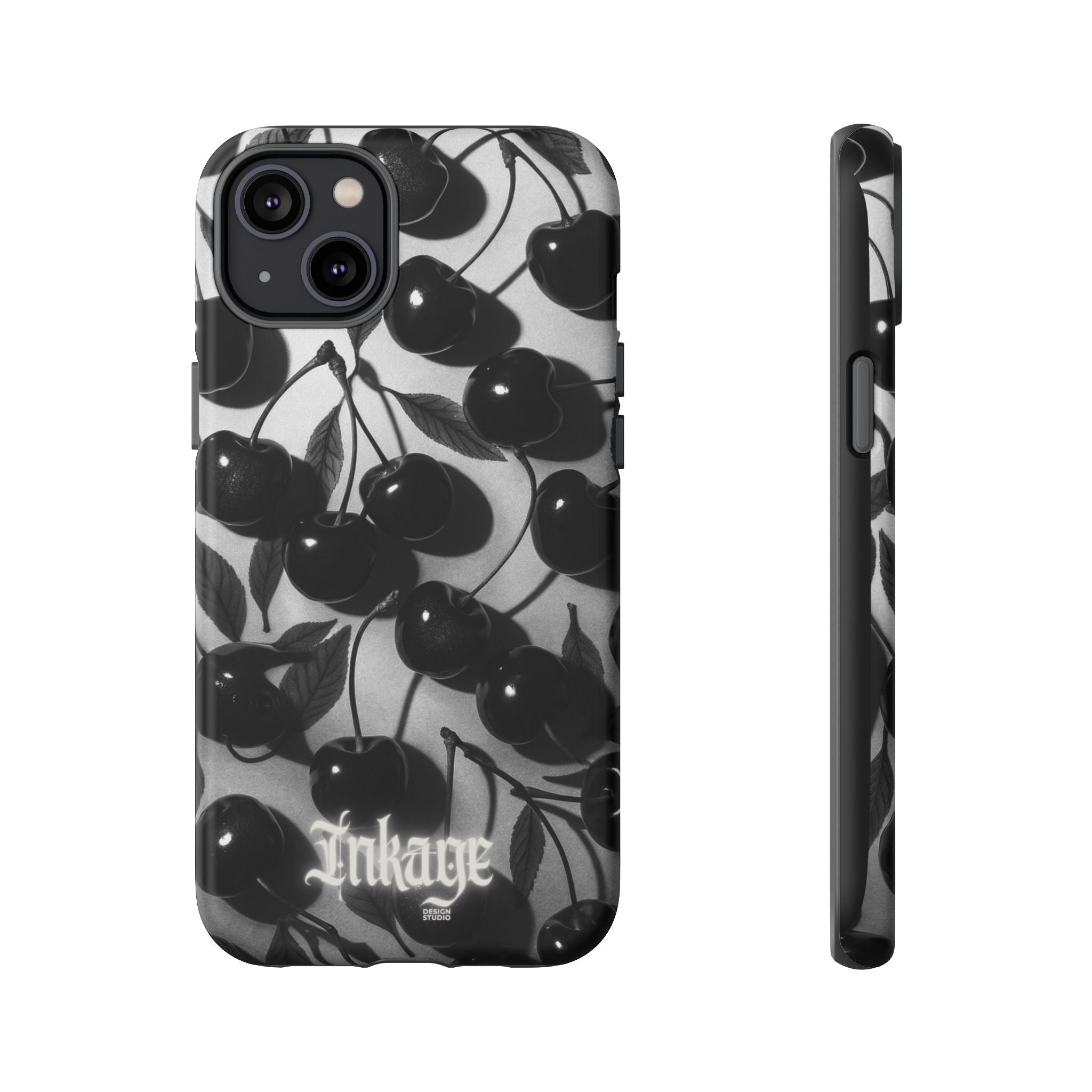 Black Cherry Print Tough Phone Cases (Minimal)