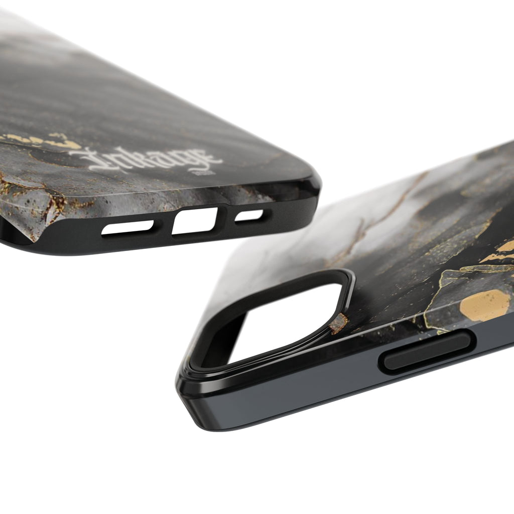 White Noir Marble Gold Foil Magnetic Phone Cases (Minimal)