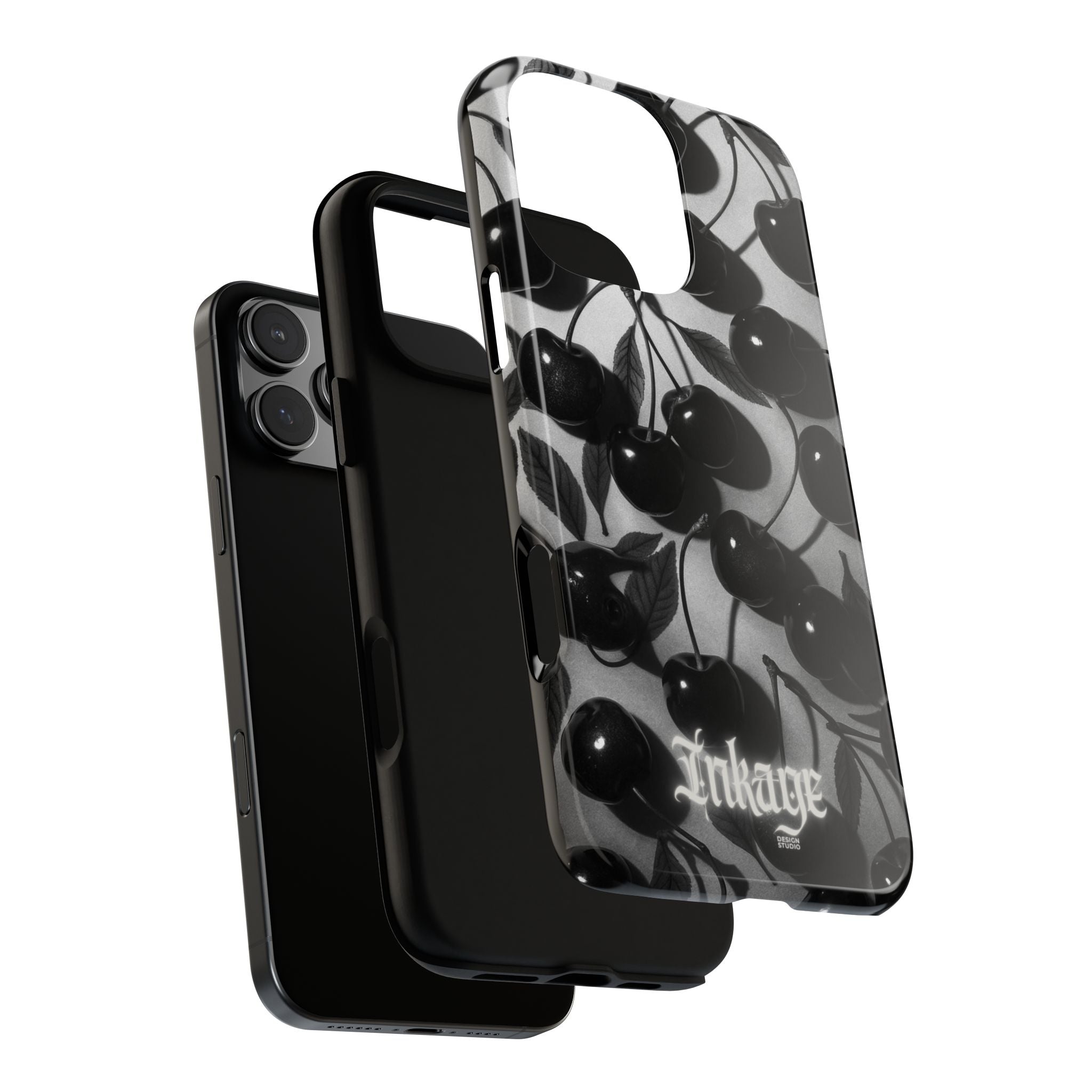 Black Cherry Print Tough Phone Cases (Minimal)