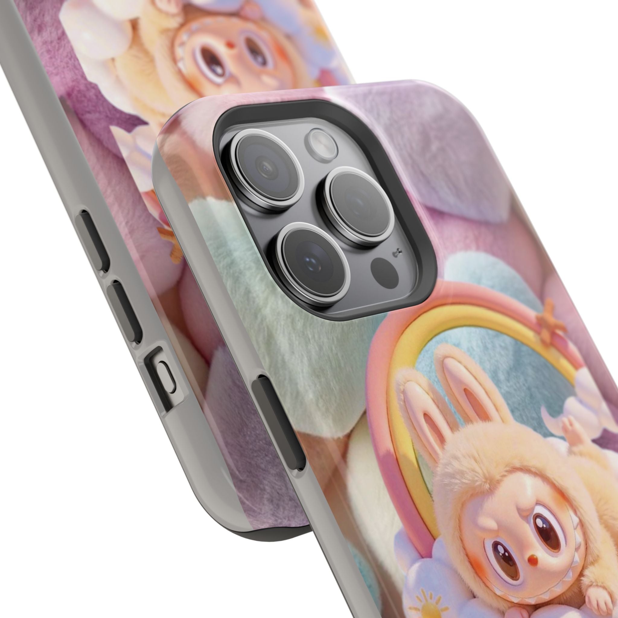 Pastel Rainbow Labubu Magnetic Phone Cases (Animation)