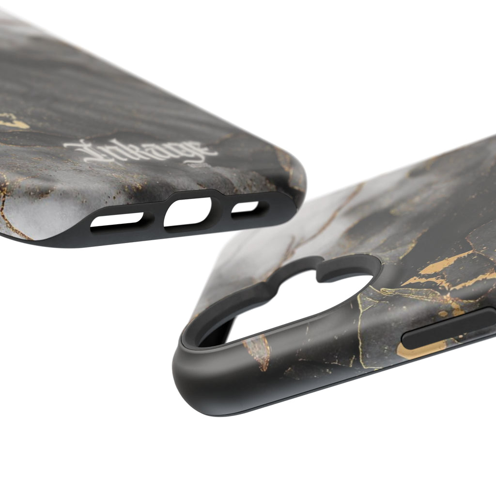 White Noir Marble Gold Foil Magnetic Phone Cases