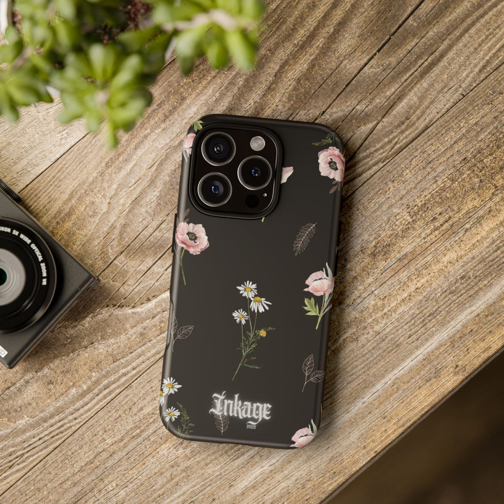 Elegant Black Florals Tough Phone Cases (Minimal)