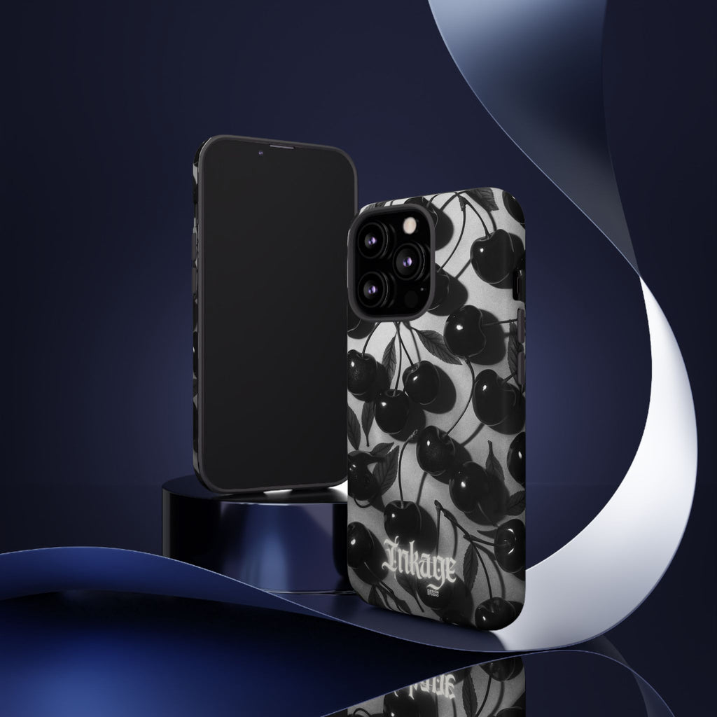 Black Cherry Print Tough Phone Cases (Minimal)