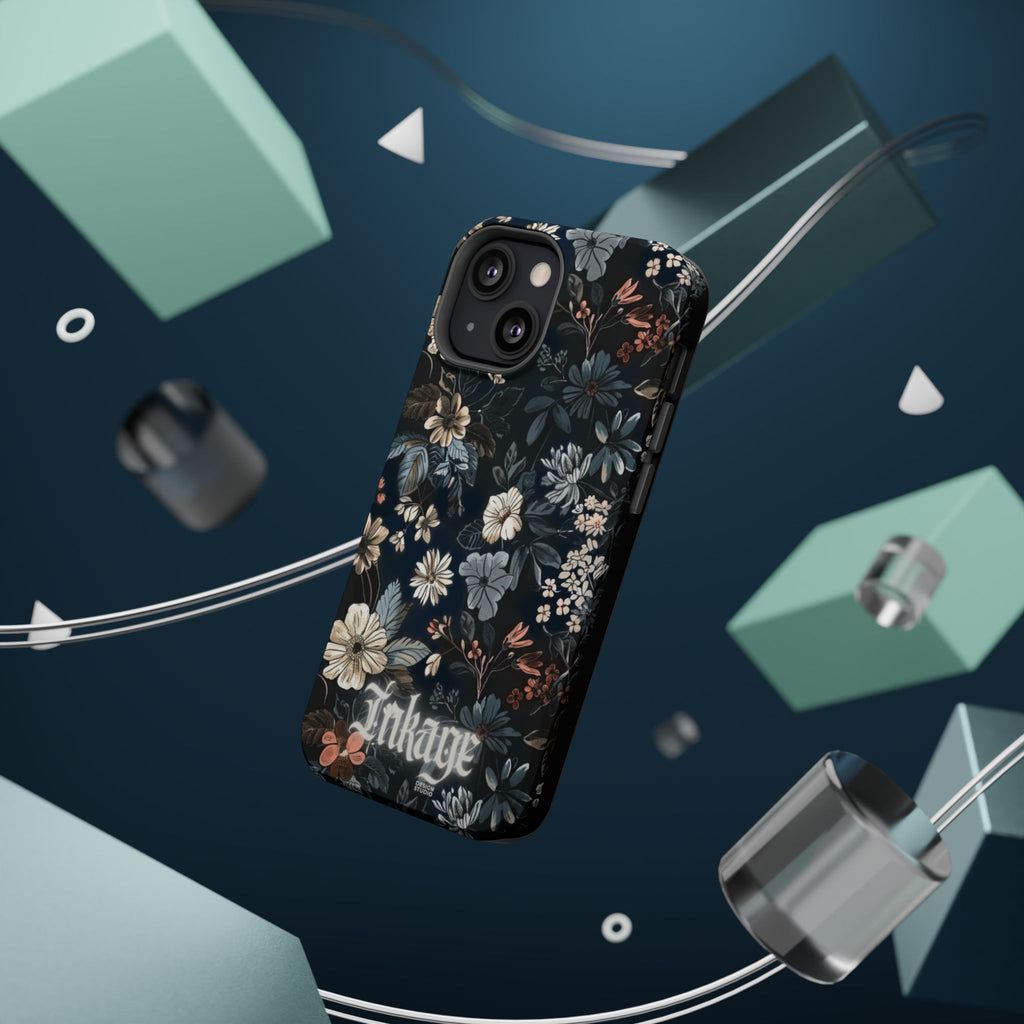 Black Florals Magnetic Phone Cases (Minimal)
