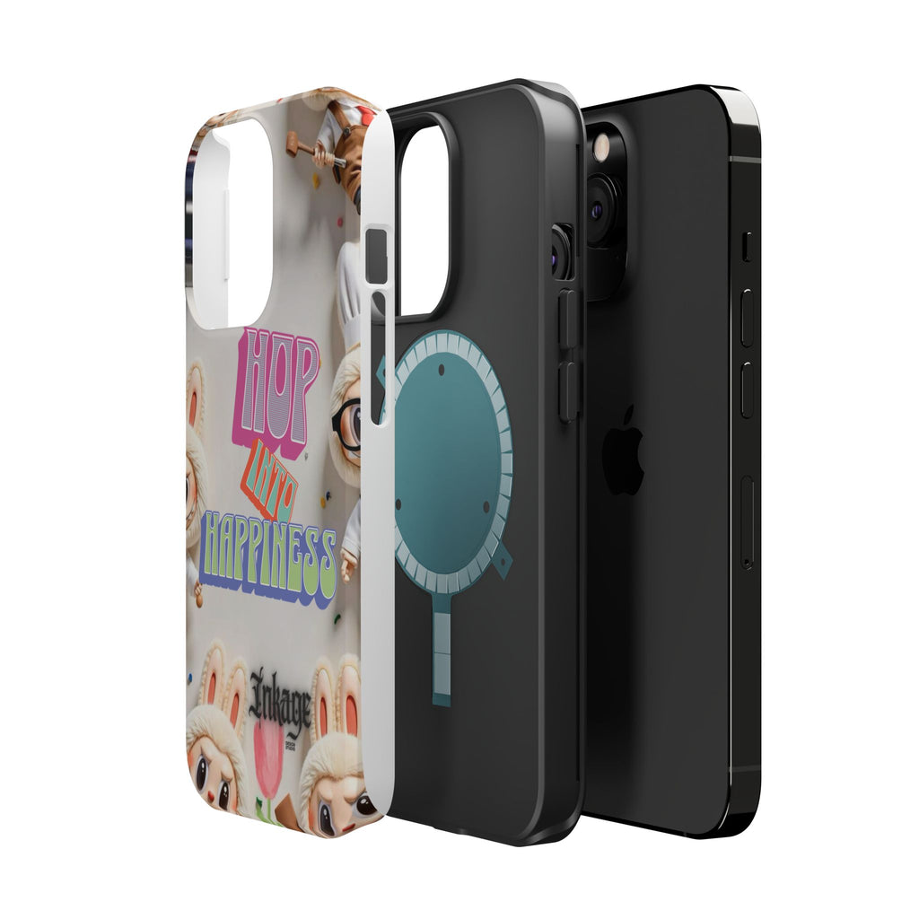 "Hop Into Happiness" Quote Magnetic Phone Case (Animation)