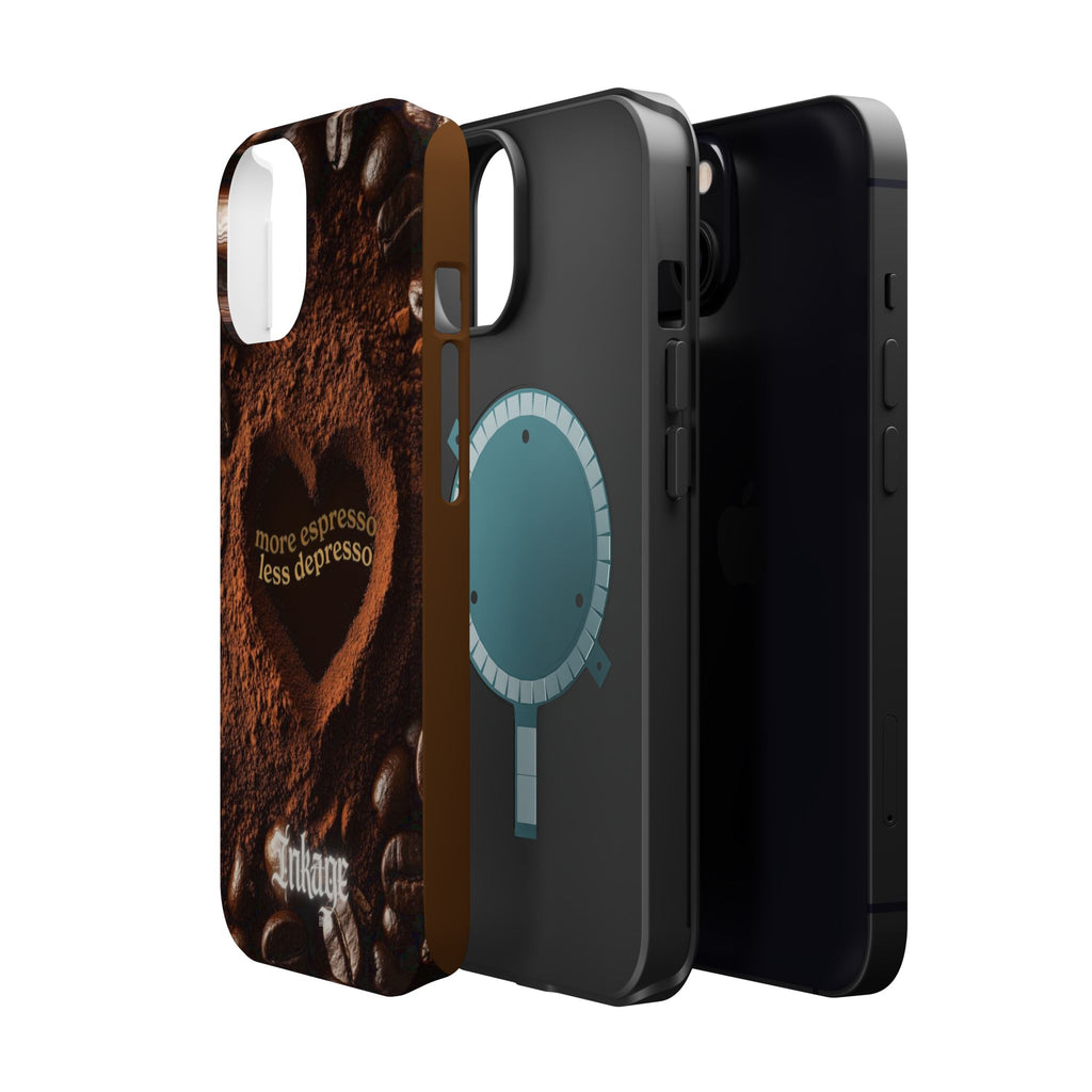 "More Espresso Less Depresso" Magnetic Phone Cases (Quote)