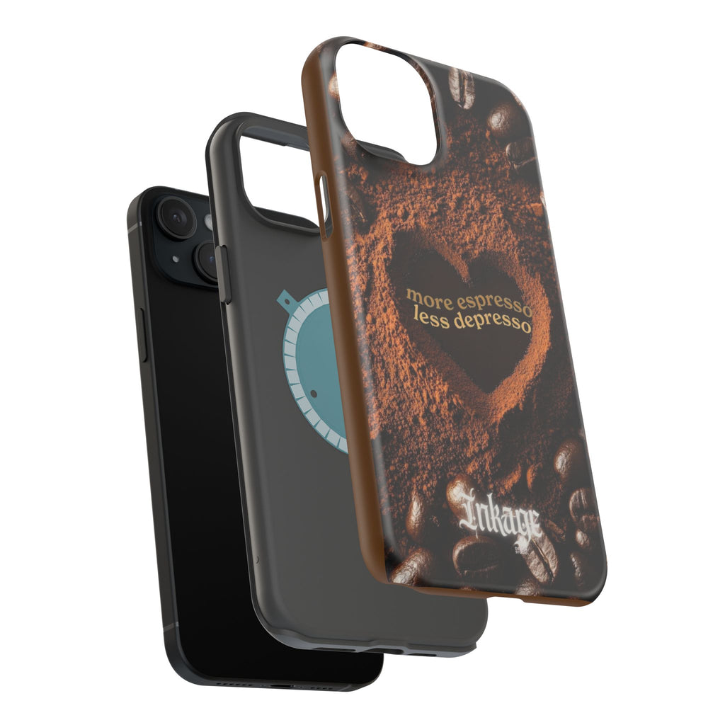 "More Espresso Less Depresso" Magnetic Phone Cases (Quote)