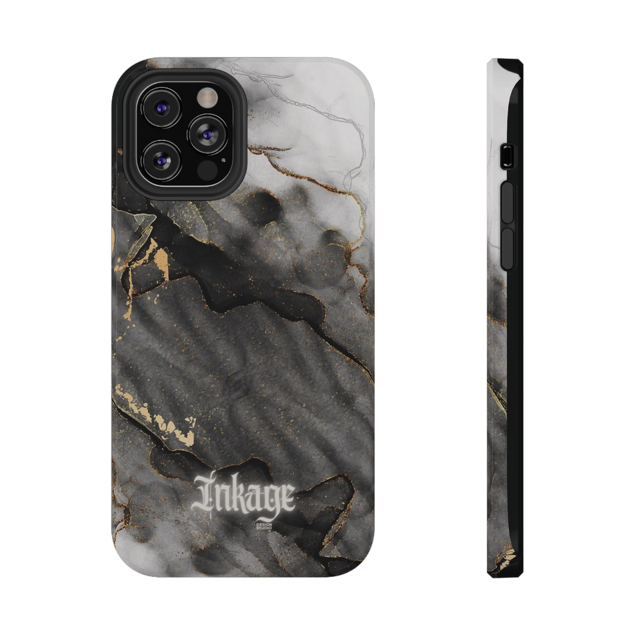 White Noir Marble Gold Foil Magnetic Phone Cases