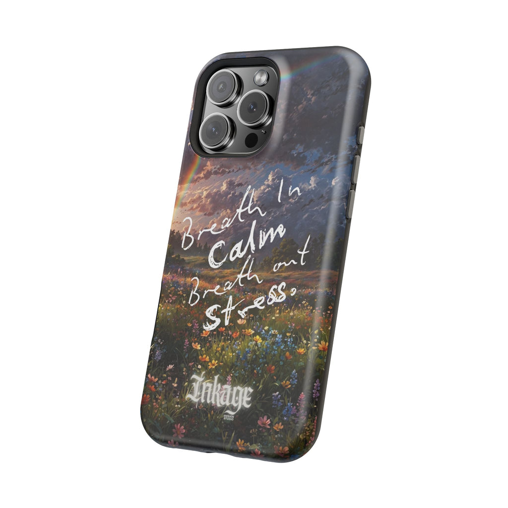 "Breath in Calm Breath out Stress" Magnetic Phone Cases (Quote)