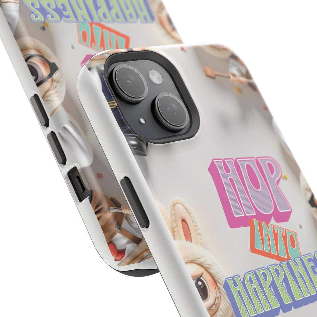 "Hop Into Happiness" Quote Magnetic Phone Case (Animation)