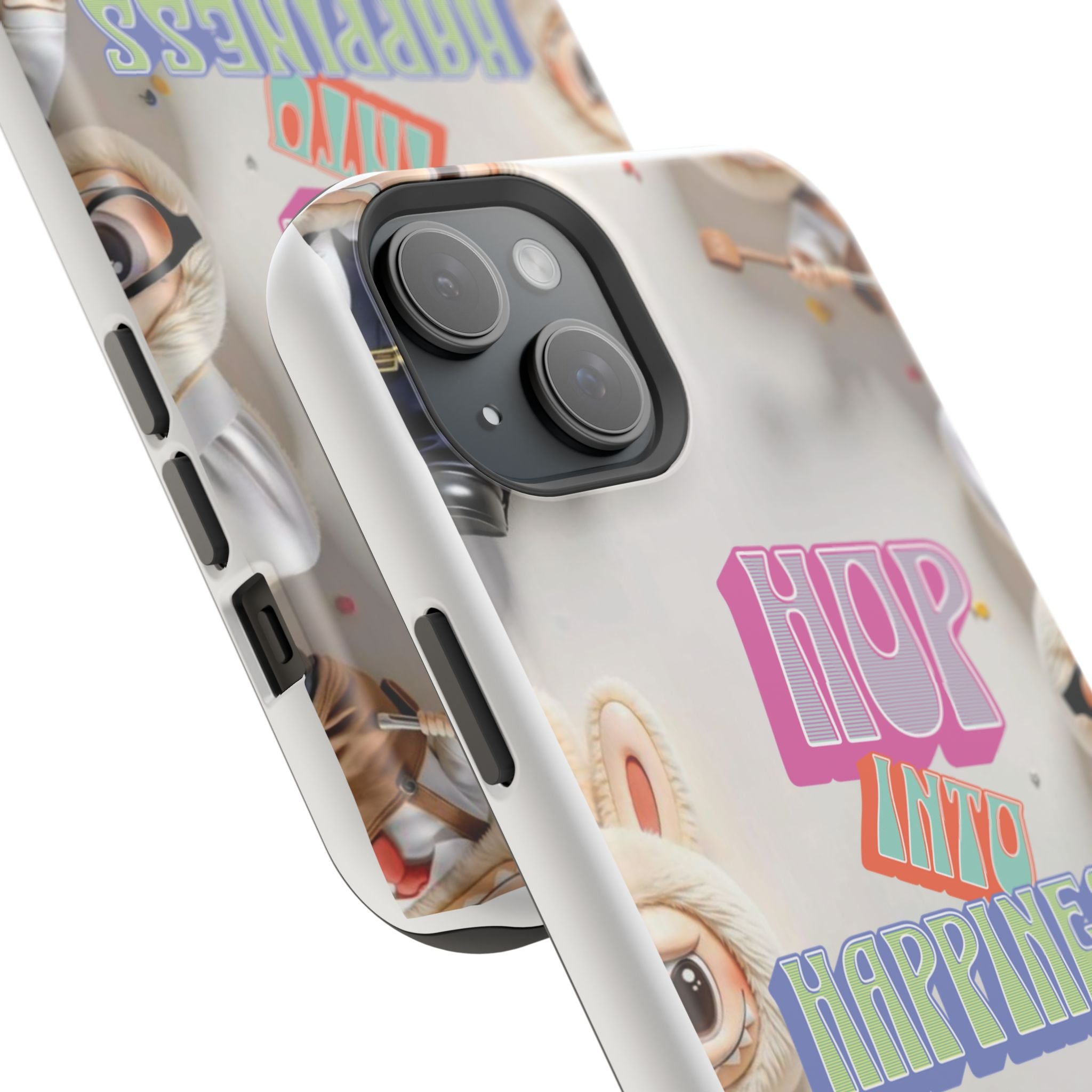"Hop Into Happiness" Quote Magnetic Phone Case (Animation)