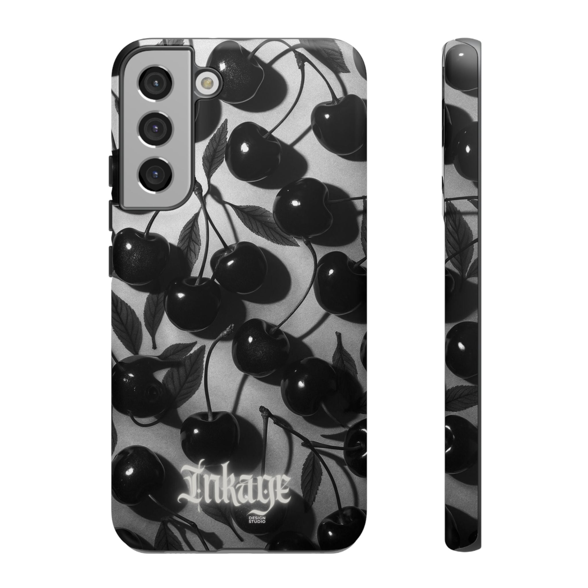 Black Cherry Print Tough Phone Cases (Minimal)