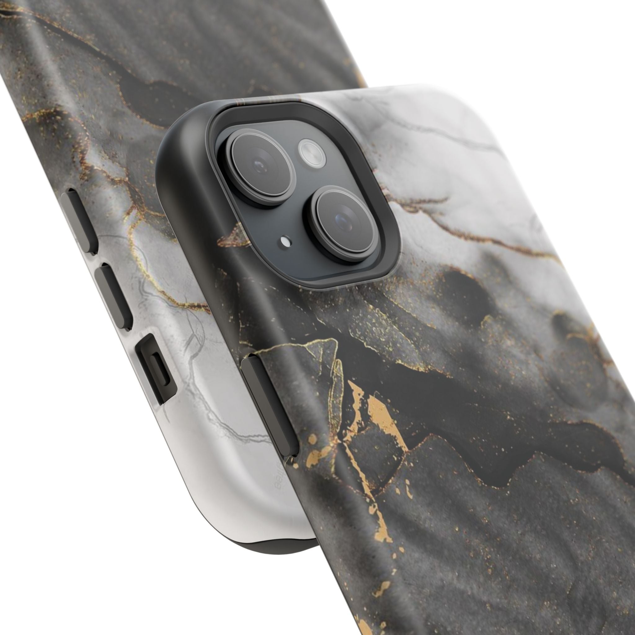 White Noir Marble Gold Foil Magnetic Phone Cases