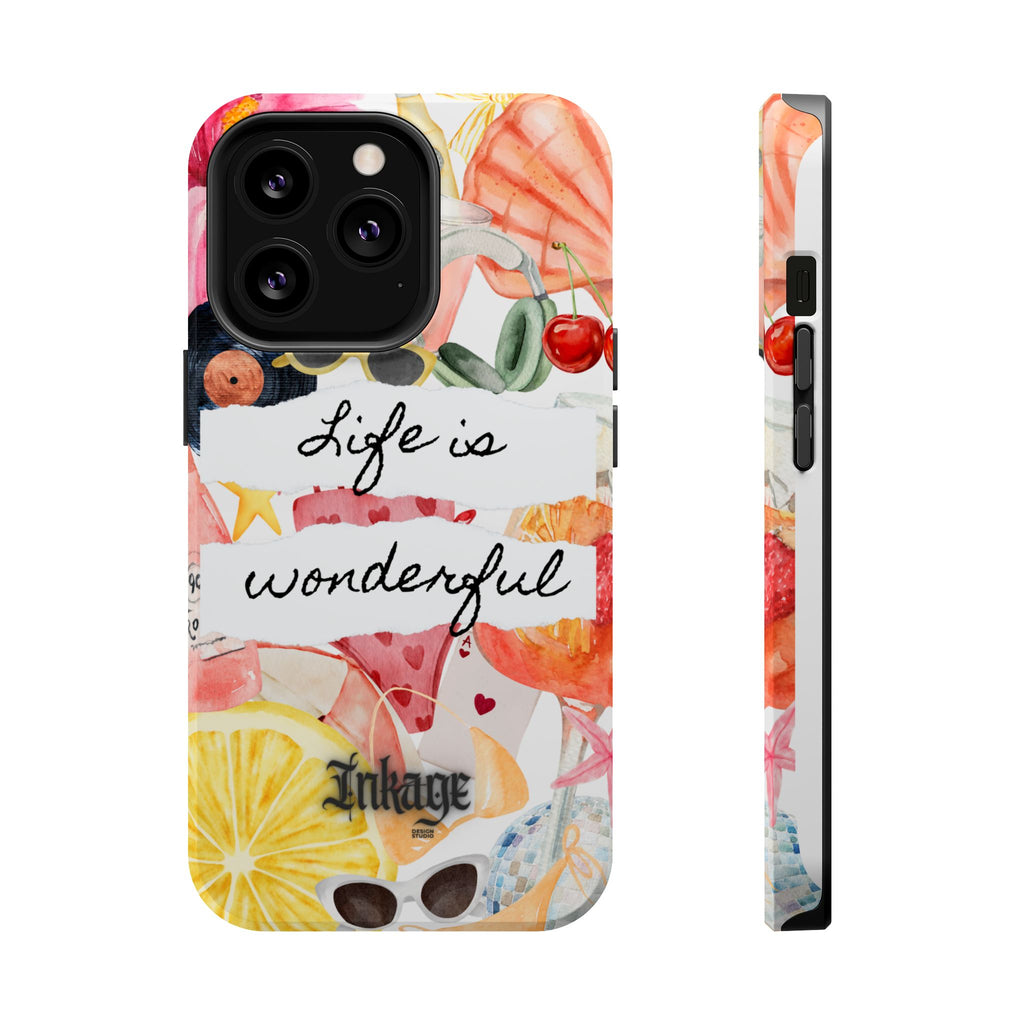 "Life is Wonderful" Quote Magnetic Phone Cases