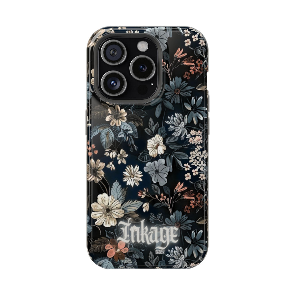 Black Florals Magnetic Phone Cases (Minimal)