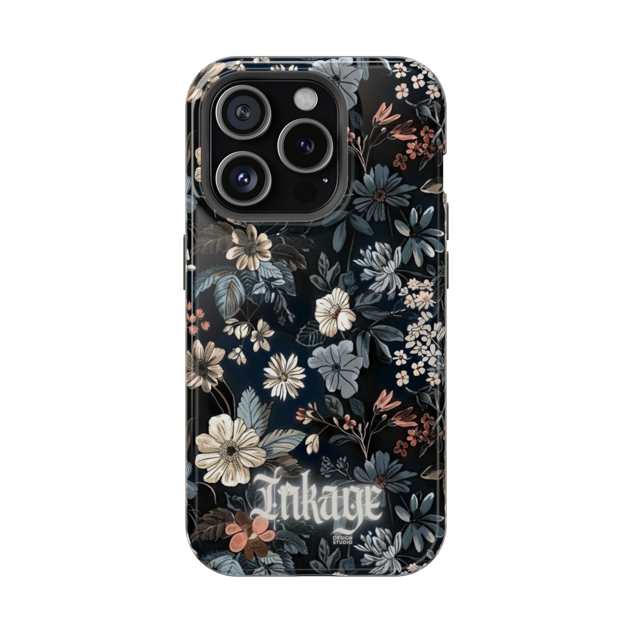 Black Florals Magnetic Phone Cases (Minimal)