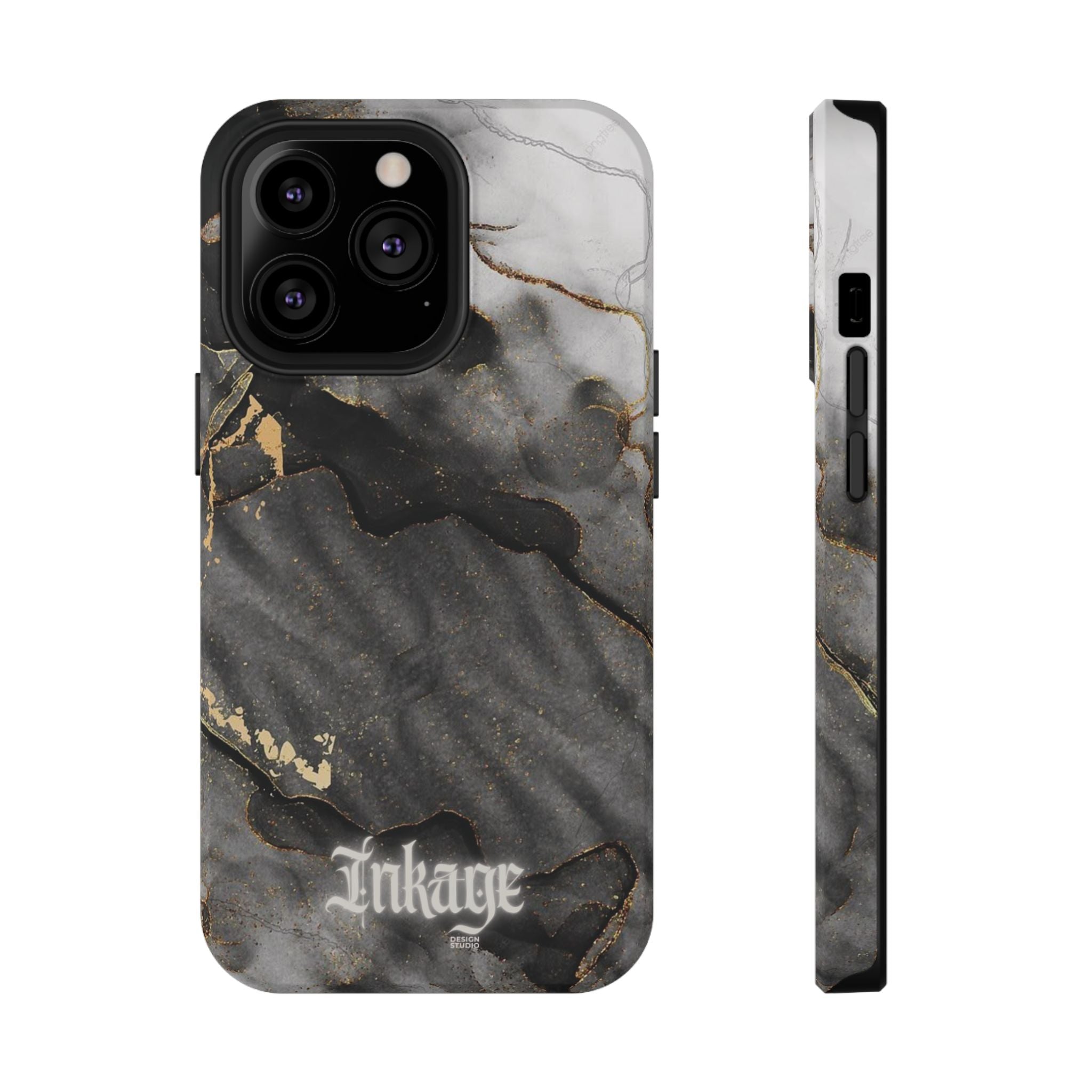 White Noir Marble Gold Foil Magnetic Phone Cases