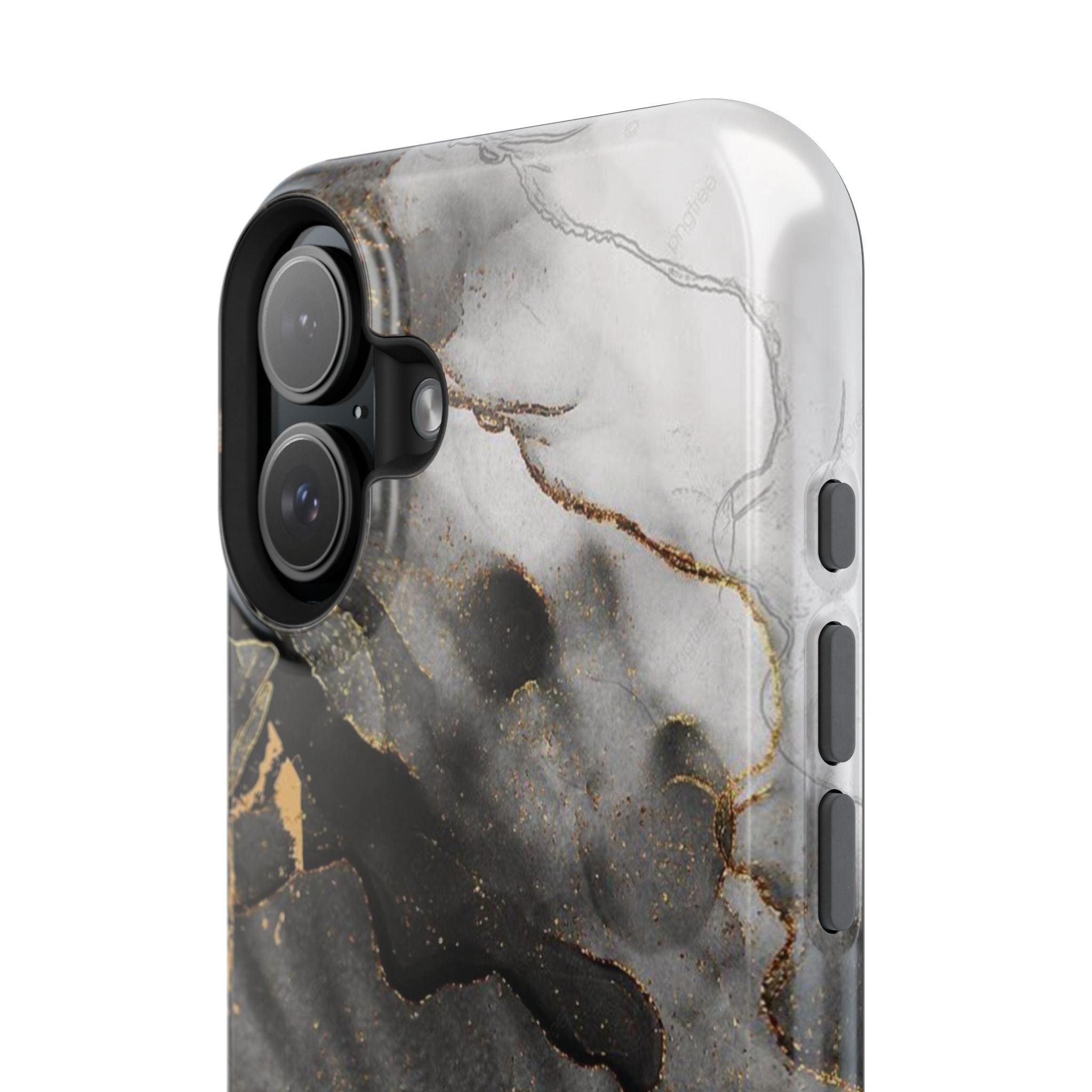 White Noir Marble Gold Foil Magnetic Phone Cases