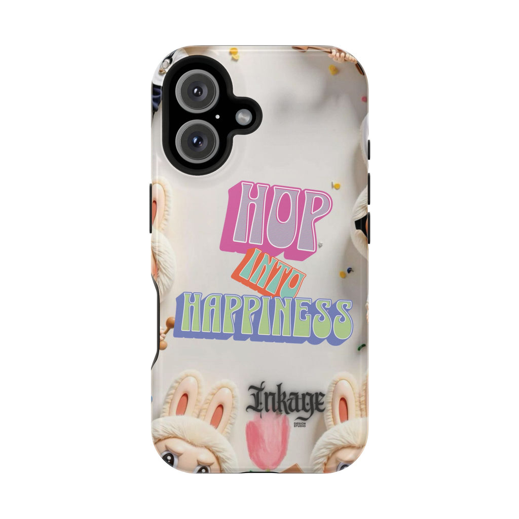 "Hop Into Happiness" Quote Magnetic Phone Case (Animation)