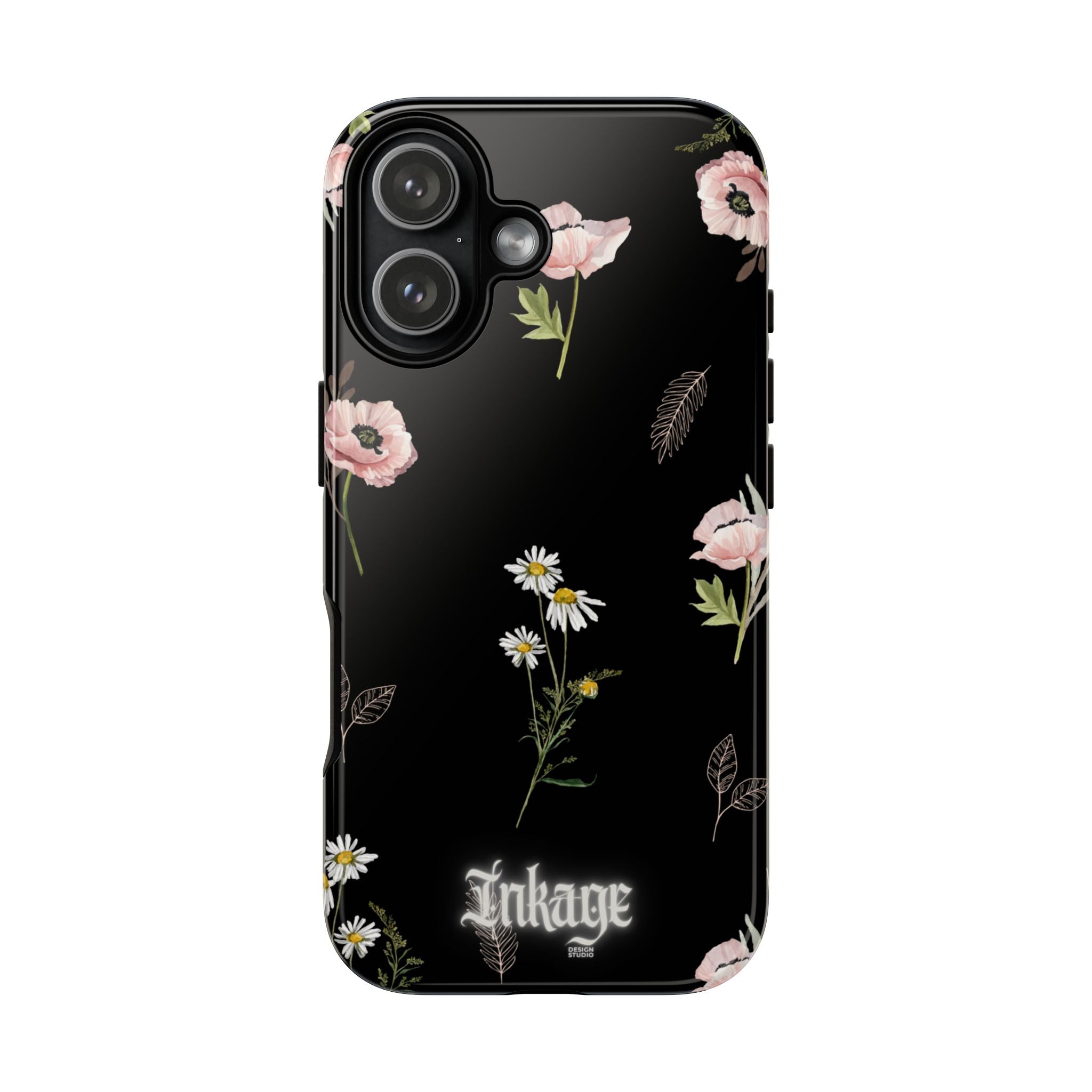 Elegant Black Florals Tough Phone Cases (Minimal)
