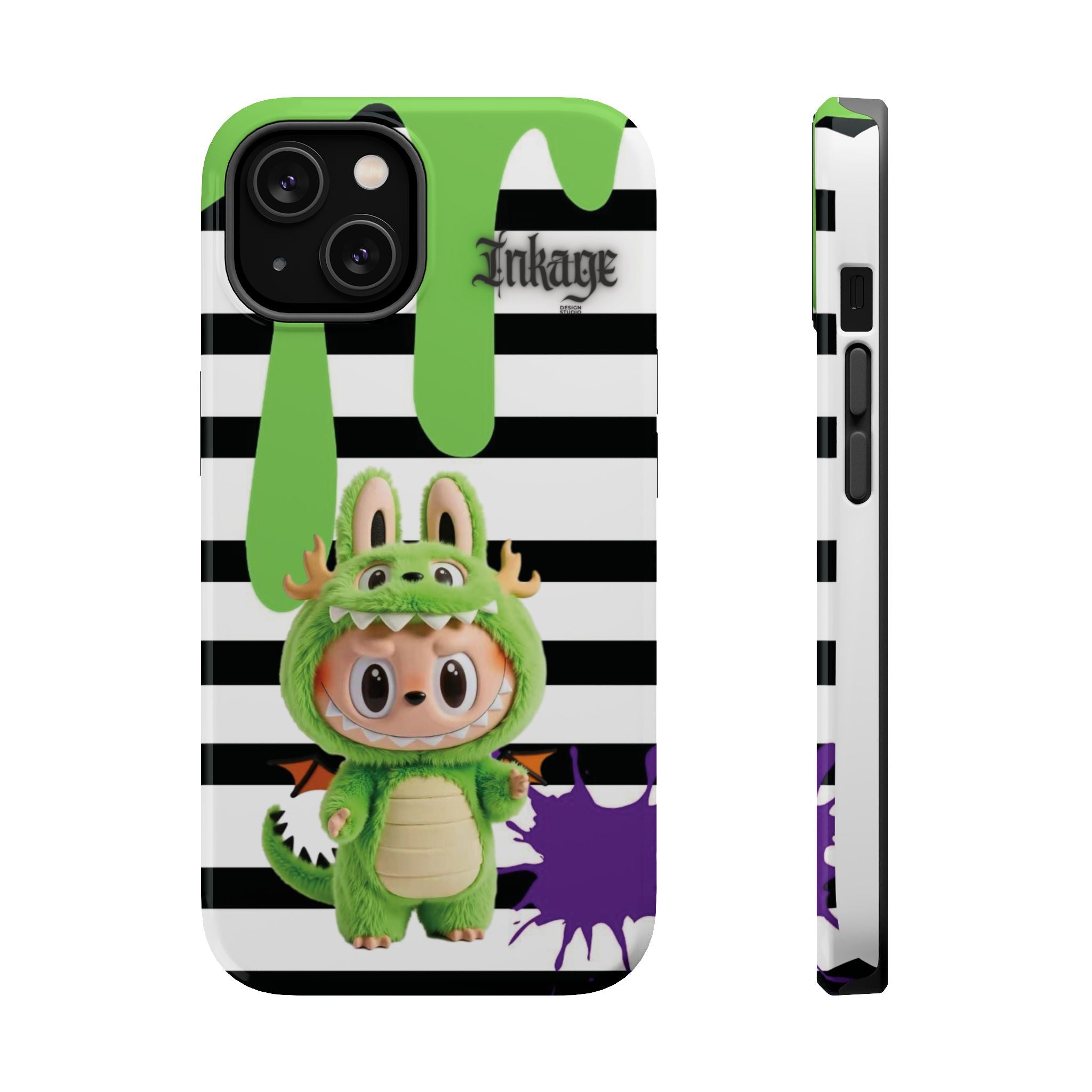 Greenie Labubu Spooky Magnetic Phone Case (Animation)