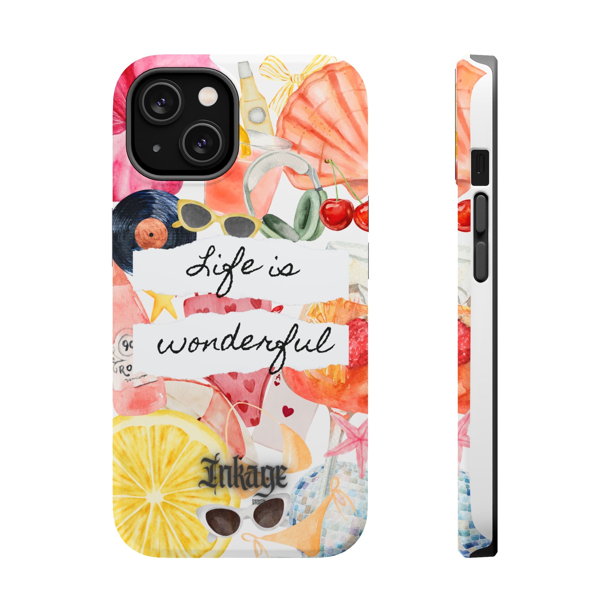 "Life is Wonderful" Quote Magnetic Phone Cases (Quote)