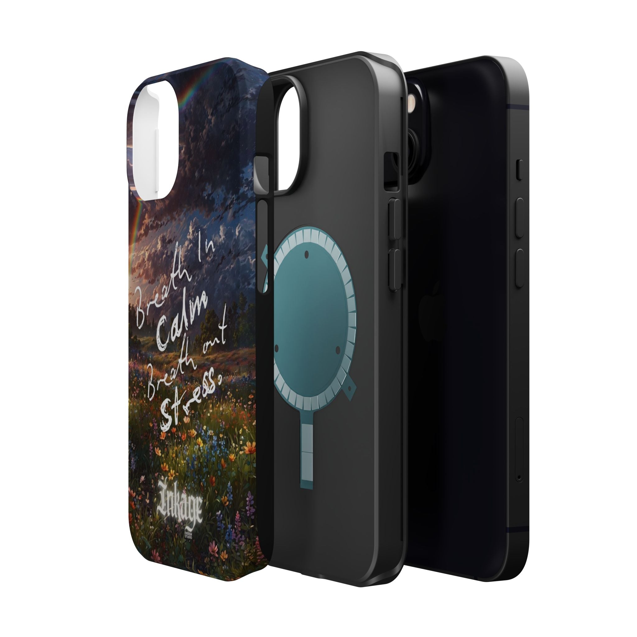 "Breath in Calm Breath out Stress" Magnetic Phone Cases (Quote)