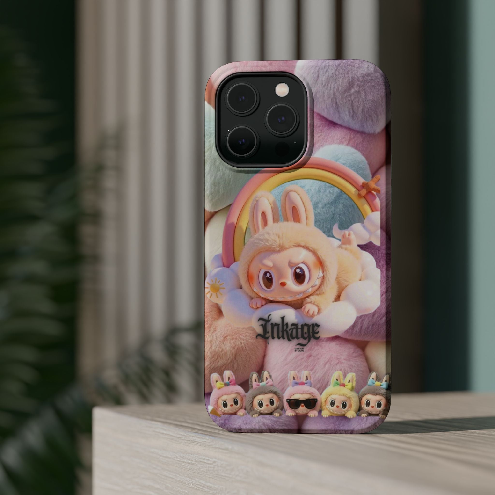 Pastel Rainbow Labubu Magnetic Phone Cases(Animation)