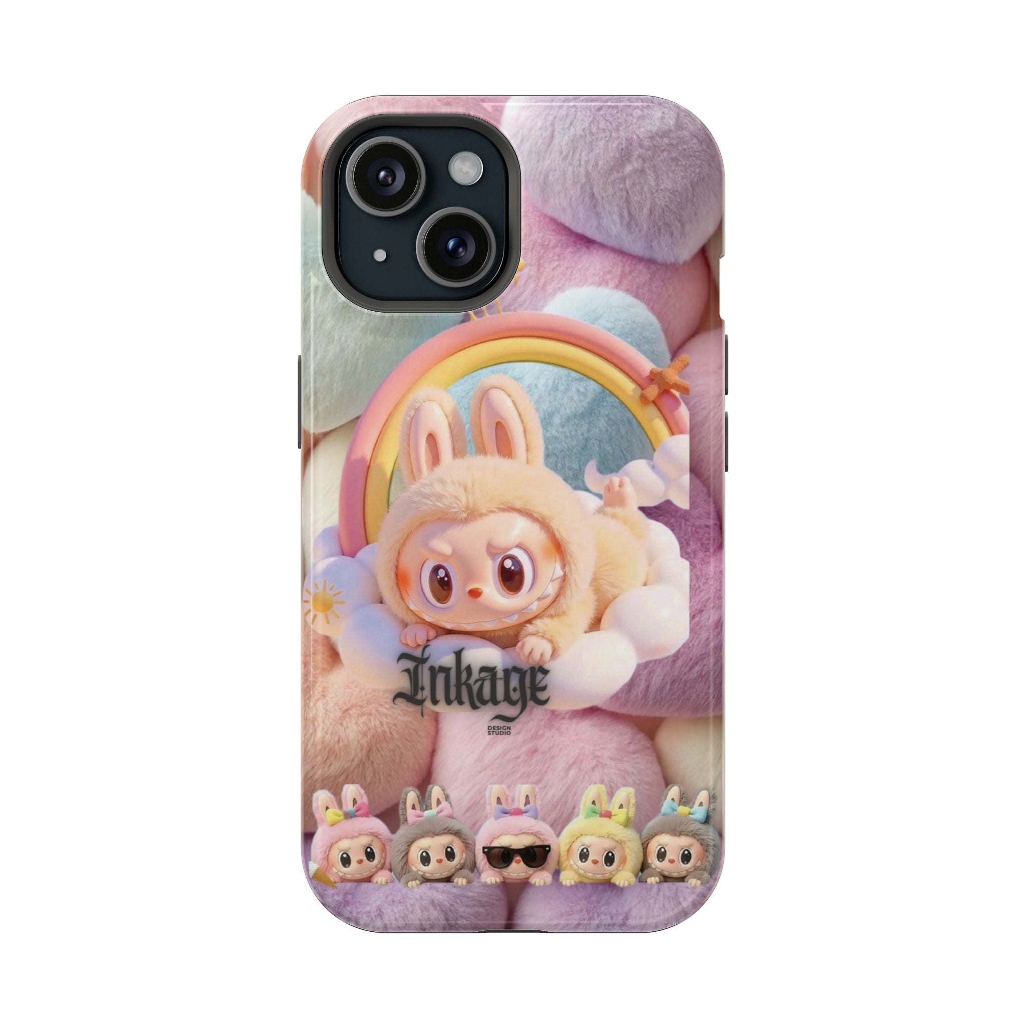 Pastel Rainbow Labubu Magnetic Phone Cases (Animation)