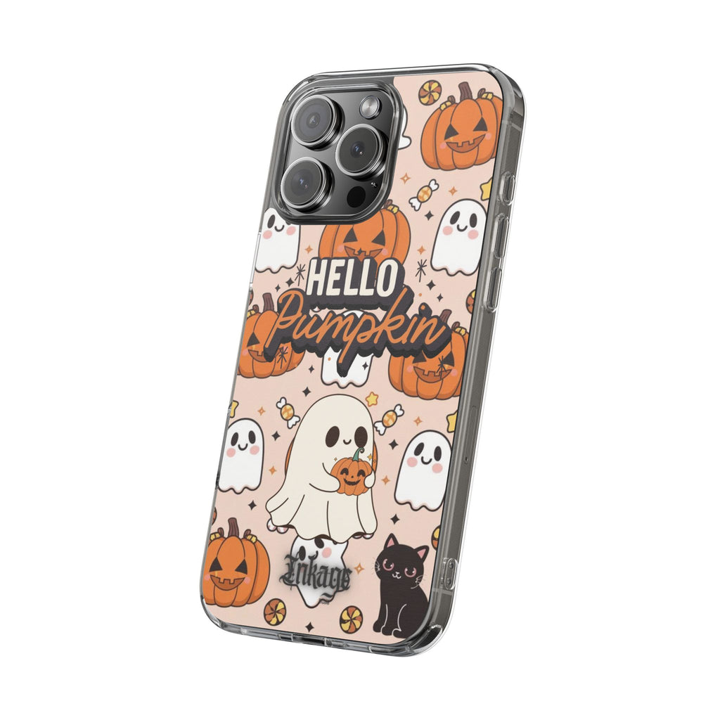 Cute Pumpkin Ghost Clear Impact Phone Case (Season)