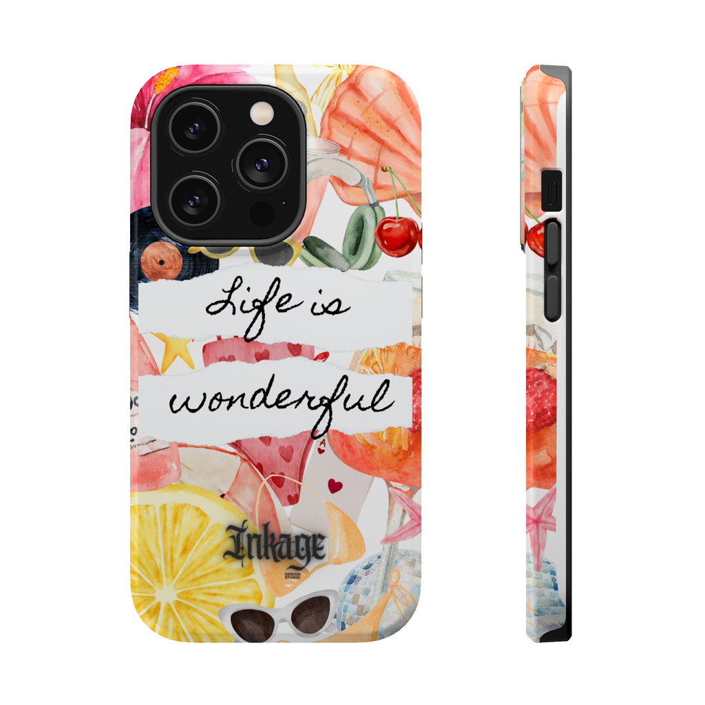 "Life is Wonderful" Quote Magnetic Phone Cases