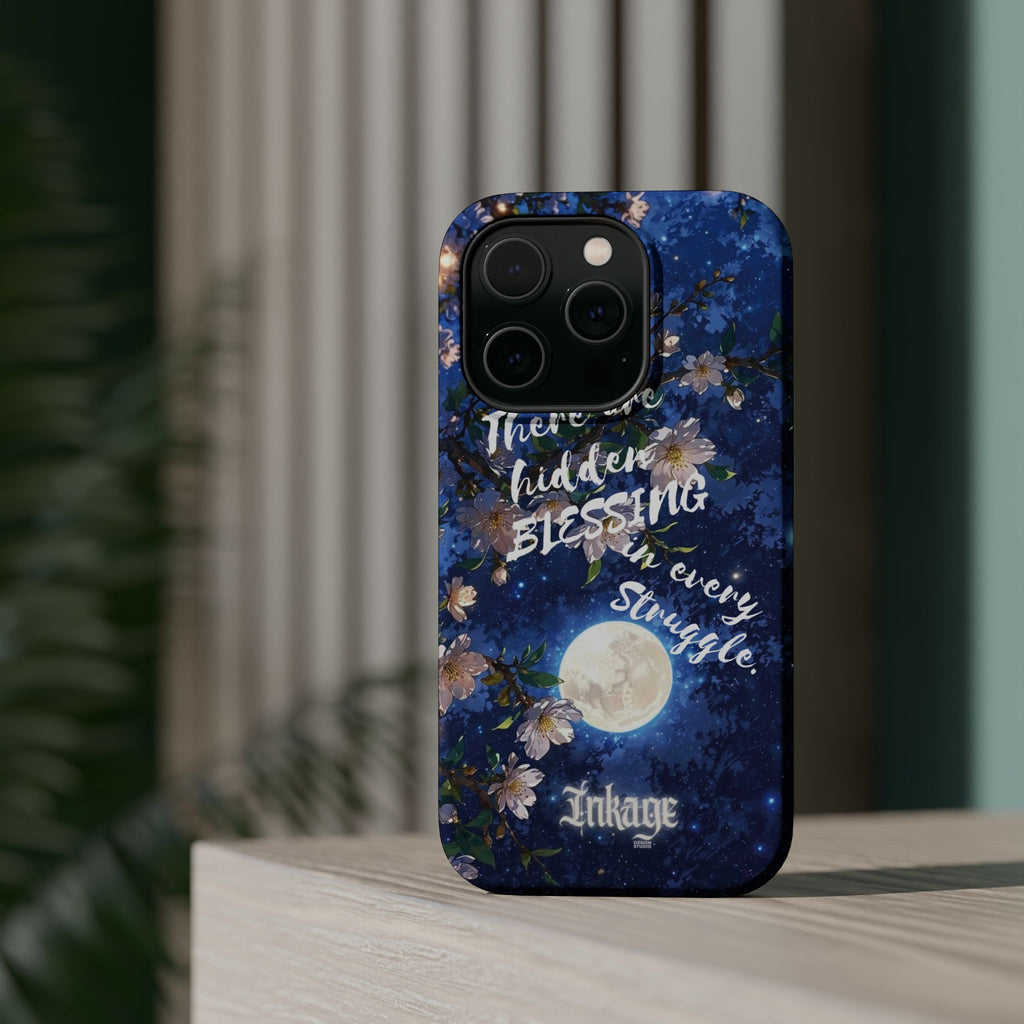 “Moonlit Blessing” Quote Magnetic Phone Cases