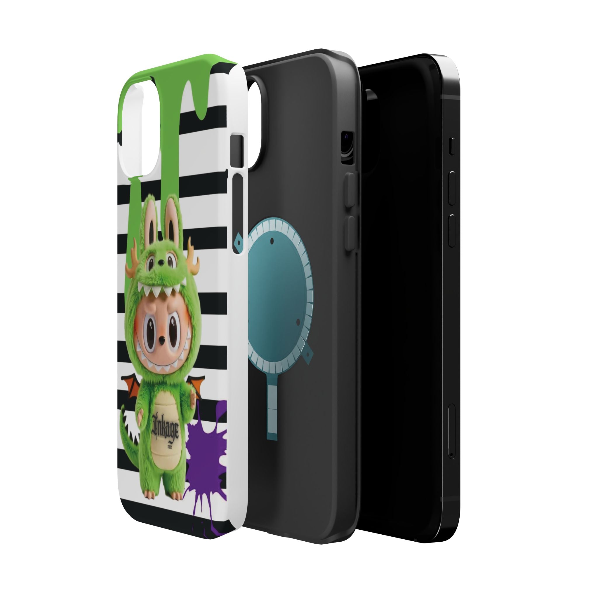 Greenie Labubu Spooky Magnetic Phone Case (Animation)
