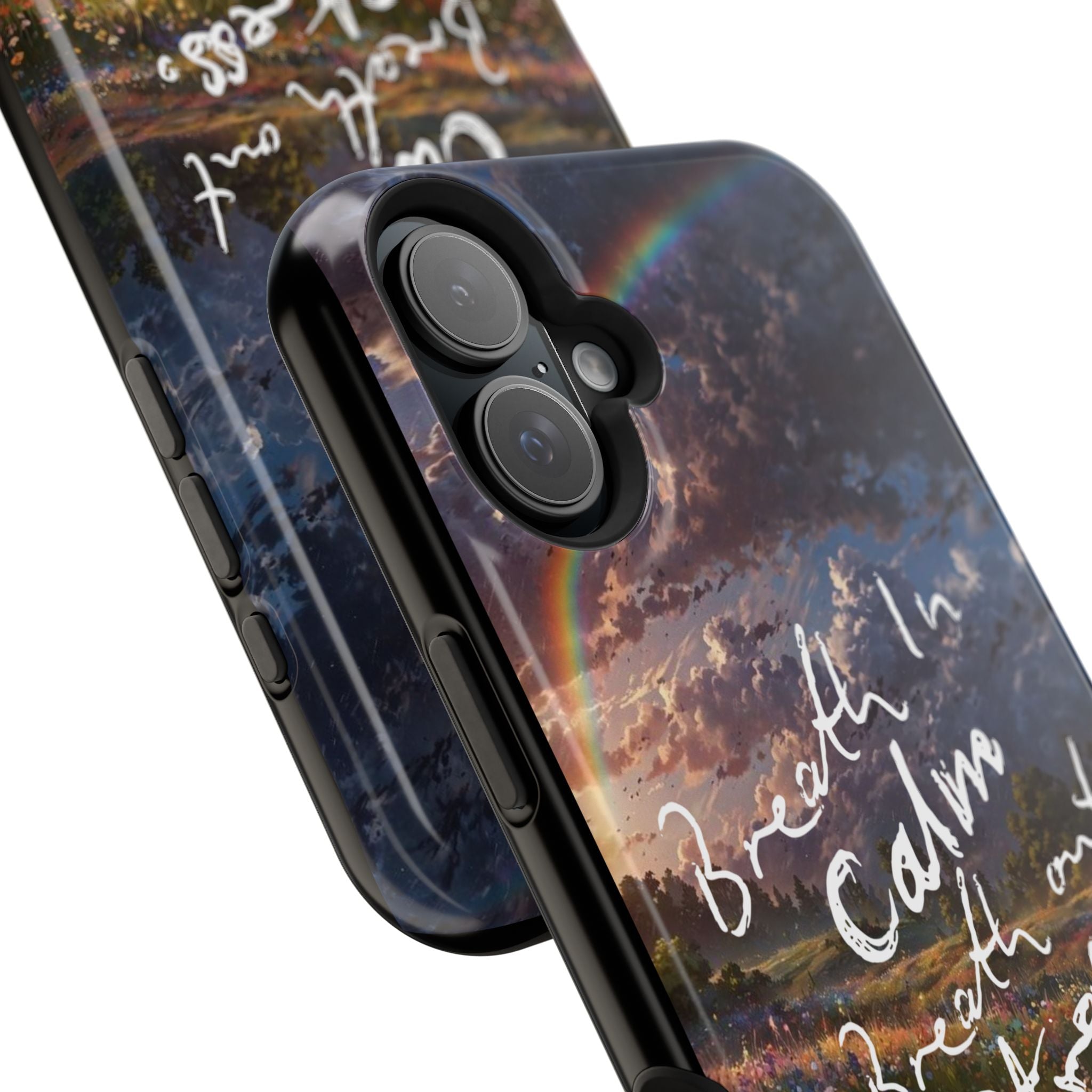 "Breath in Calm Breath out Stress" Magnetic Phone Cases (Quote)