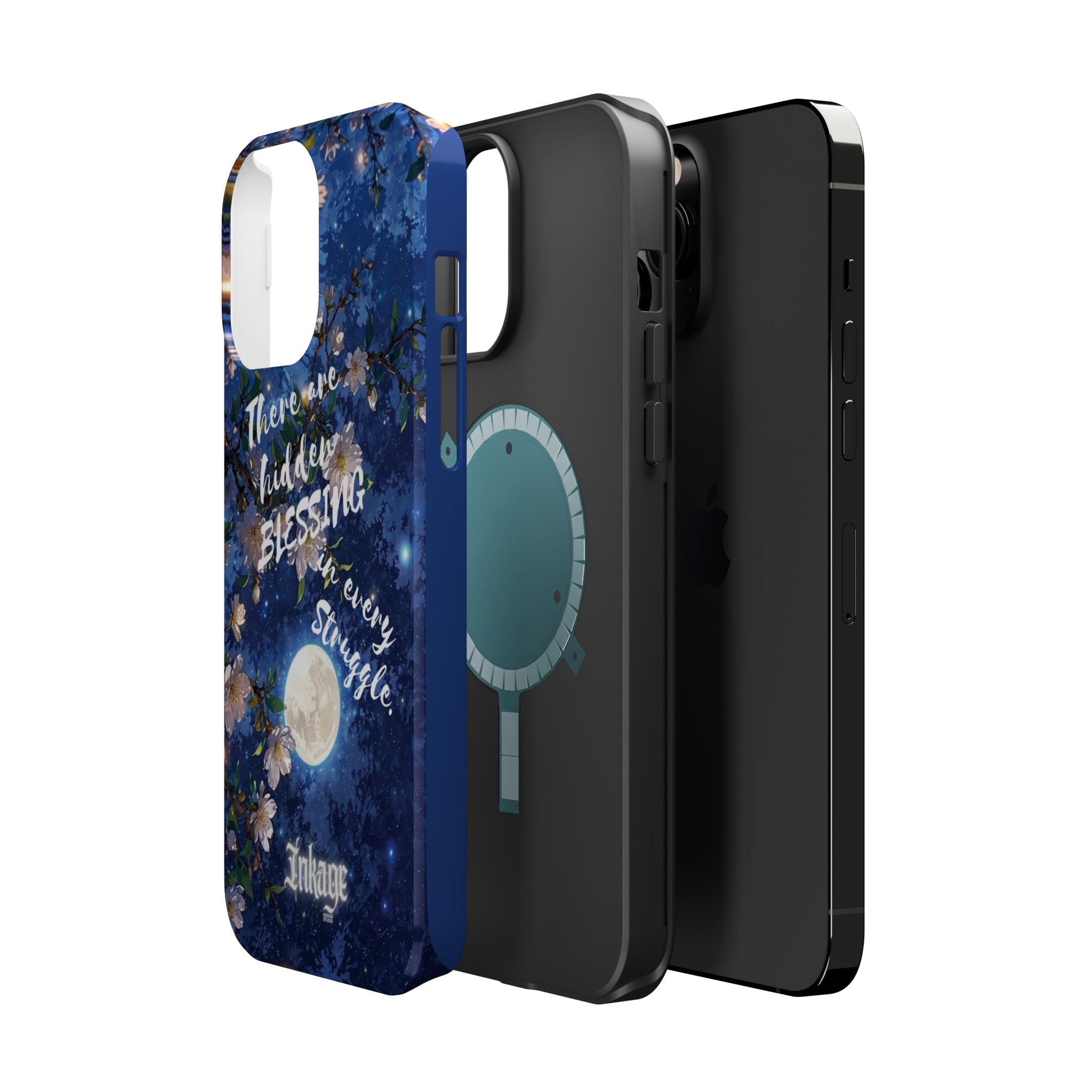 “Moonlit Blessing” Magnetic Phone Cases (Quote)