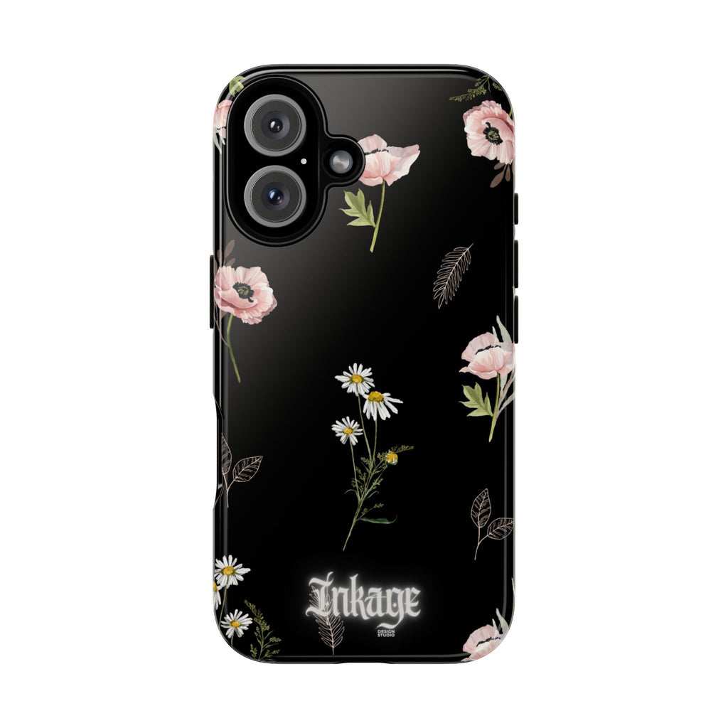 Elegant Black Florals Tough Phone Cases (Minimal)