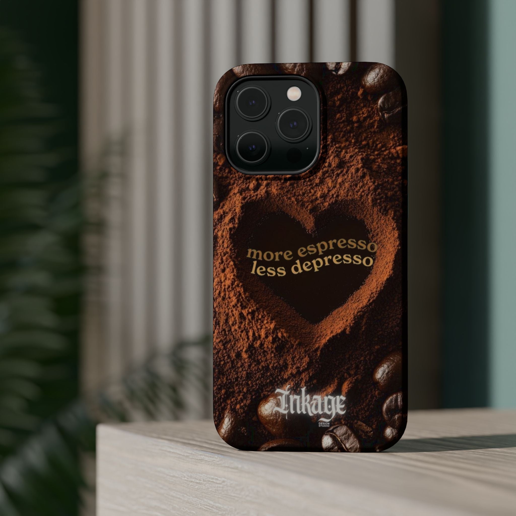 "More Espresso Less Depresso" Quote Magnetic Phone Cases